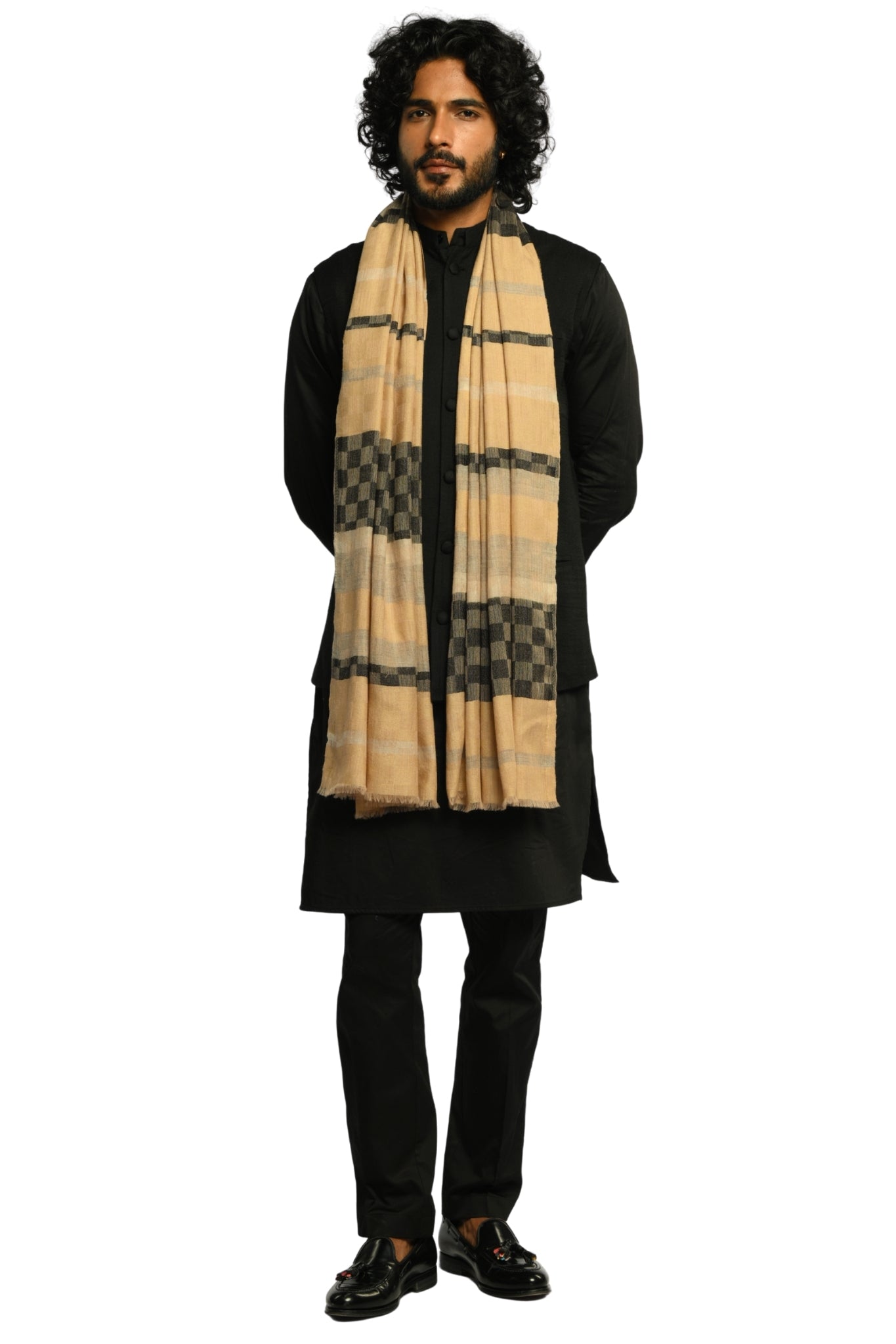 Taroob Checkmate Wool Scarf