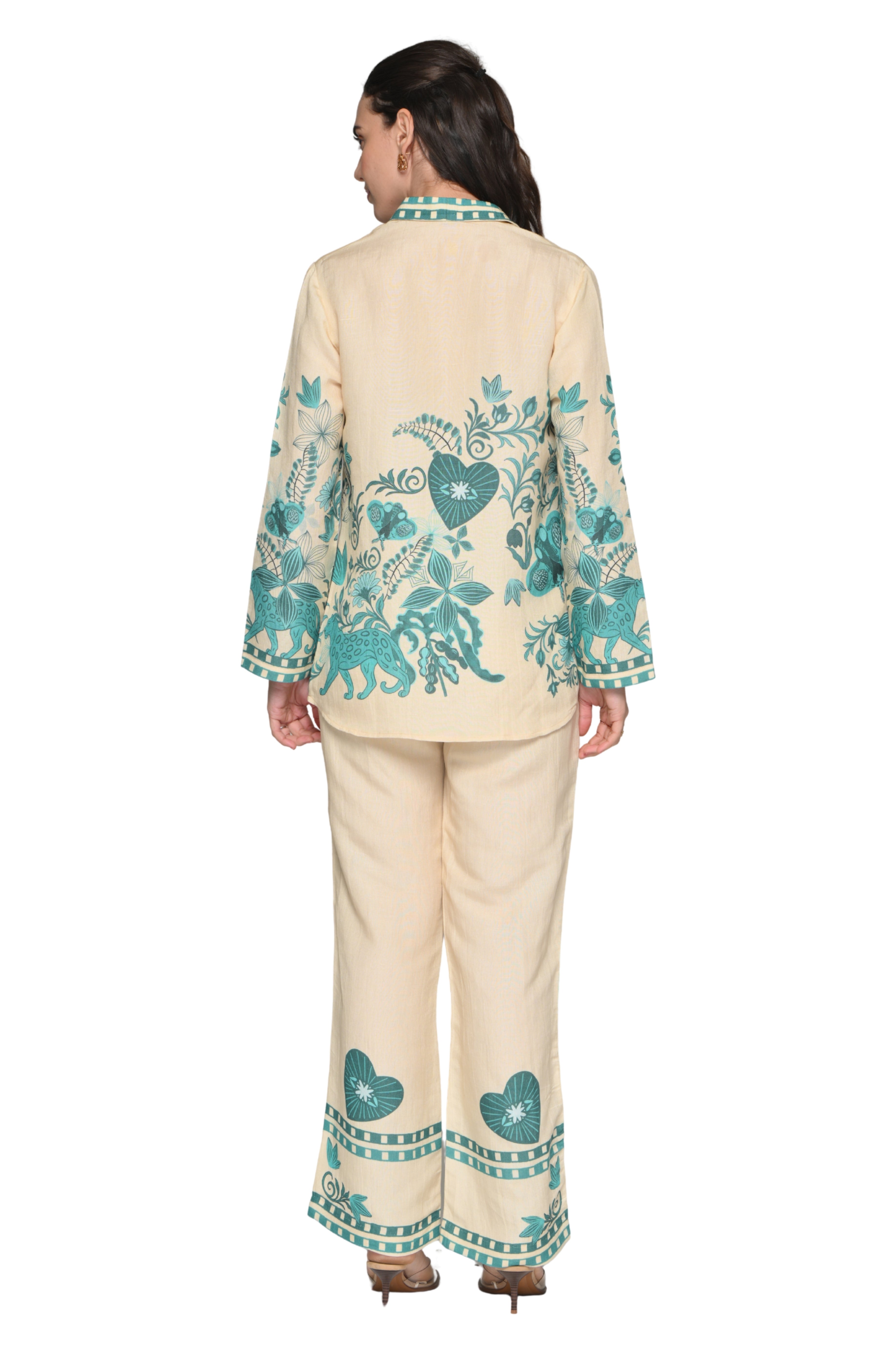 Taroob Panthera Petal Linen Co-ord Set