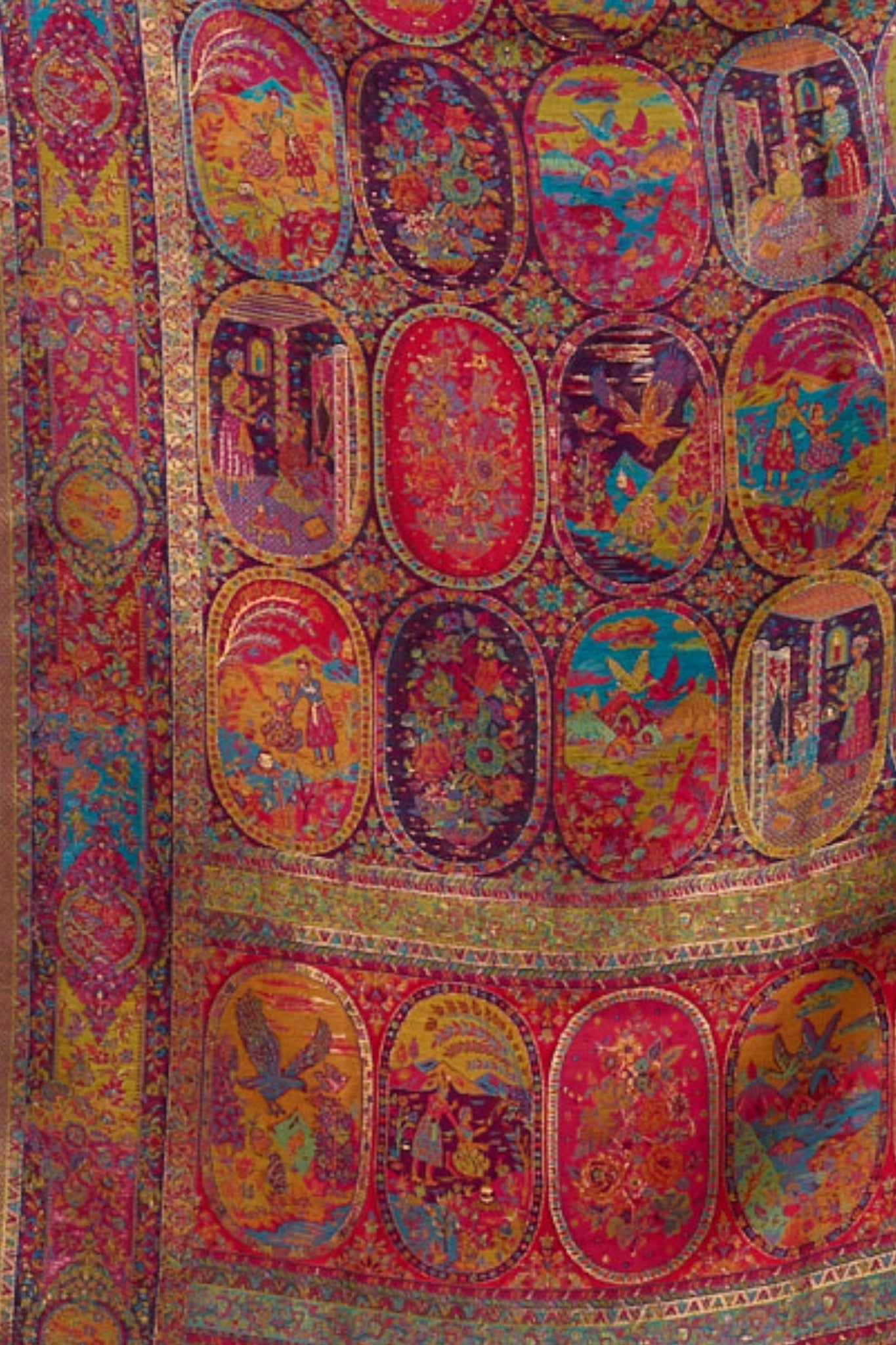 Taroob Wool Silk Kashmiri Kaani Dupatta Stole