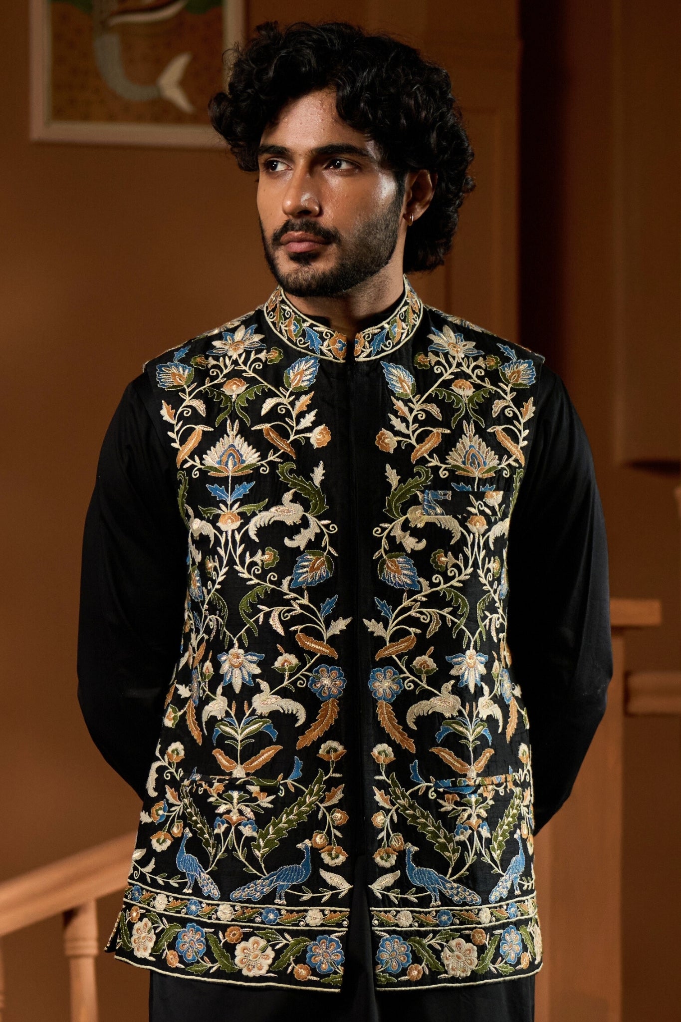 Taroob Mayur Raj Embroidered Nehru Jacket