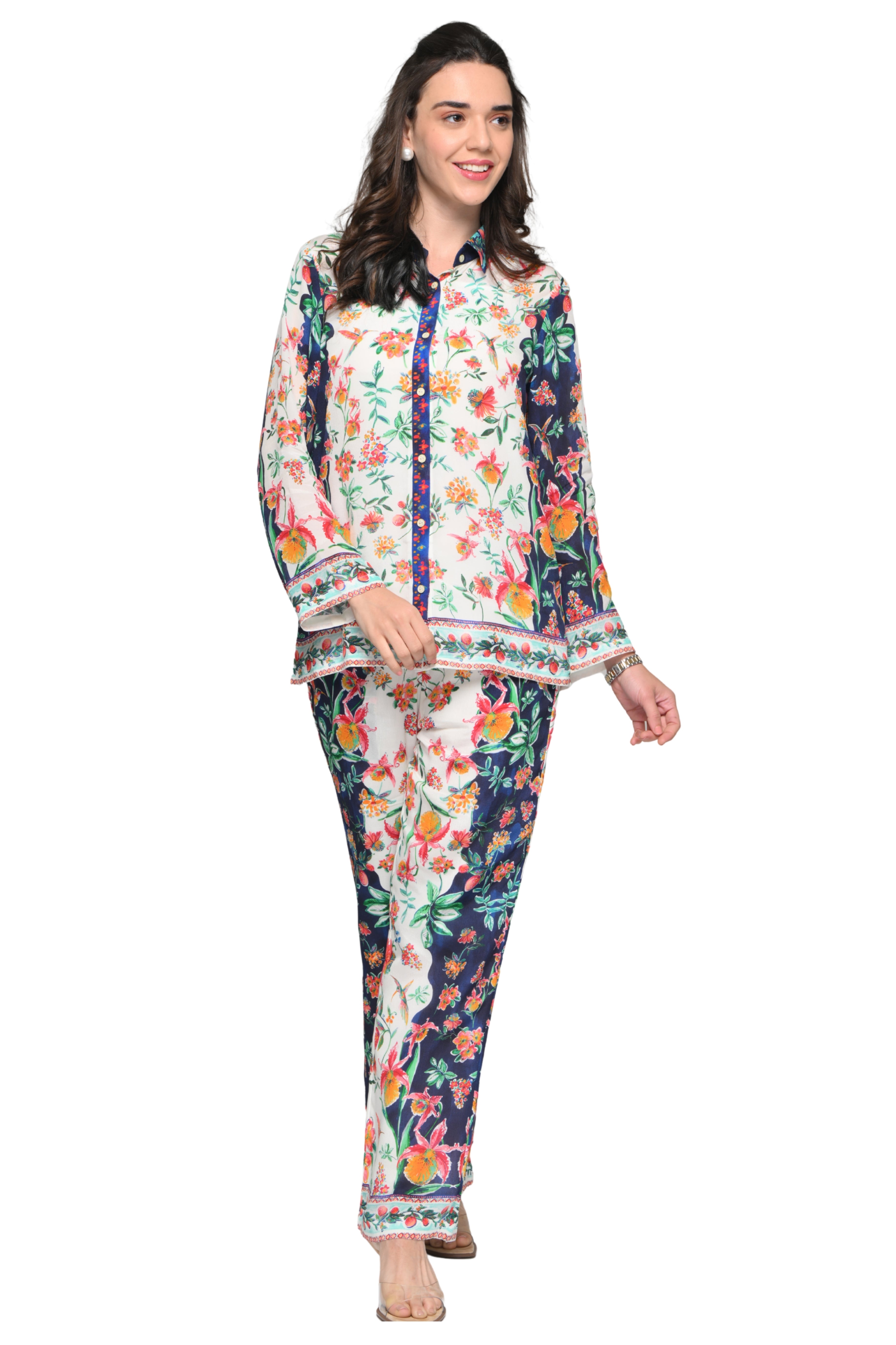 Taroob Garden Rhapsody Crepe Co-ord Set