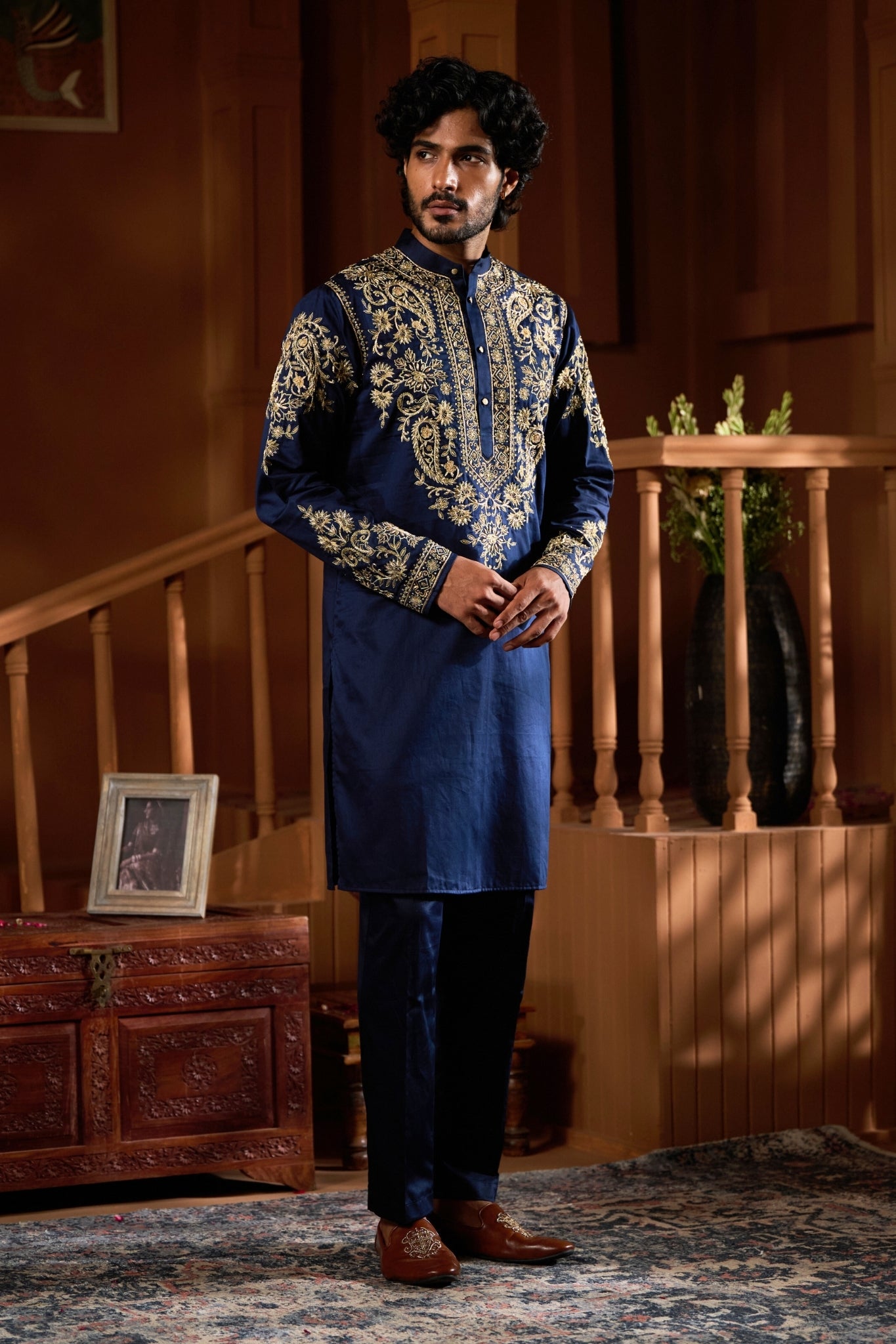 Taroob Hand Zardozni Falaknuma Kurta Set
