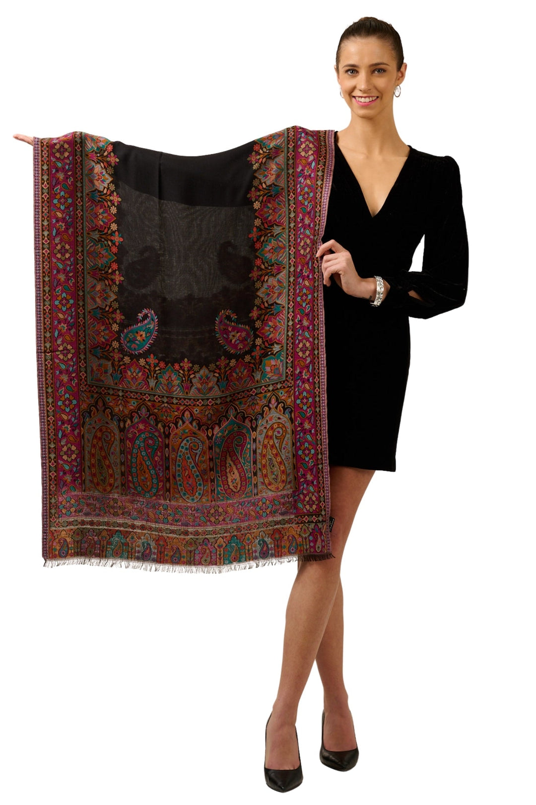 Taroob Gift Set of Unisex Rich Paisley Kaani Stole for Him or Her