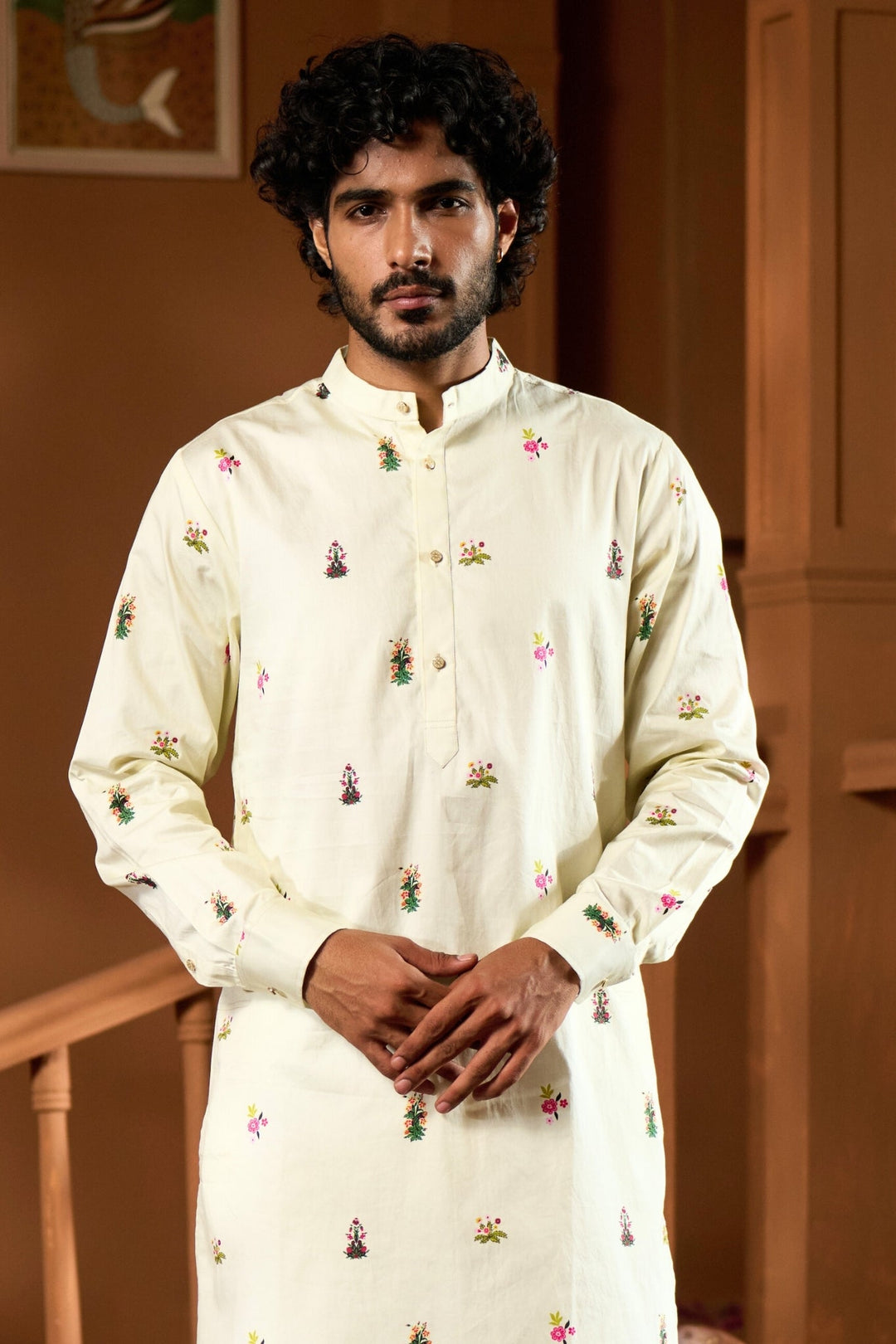 Taroob Kashmiri Motifs Printed Kurta Pajama Set