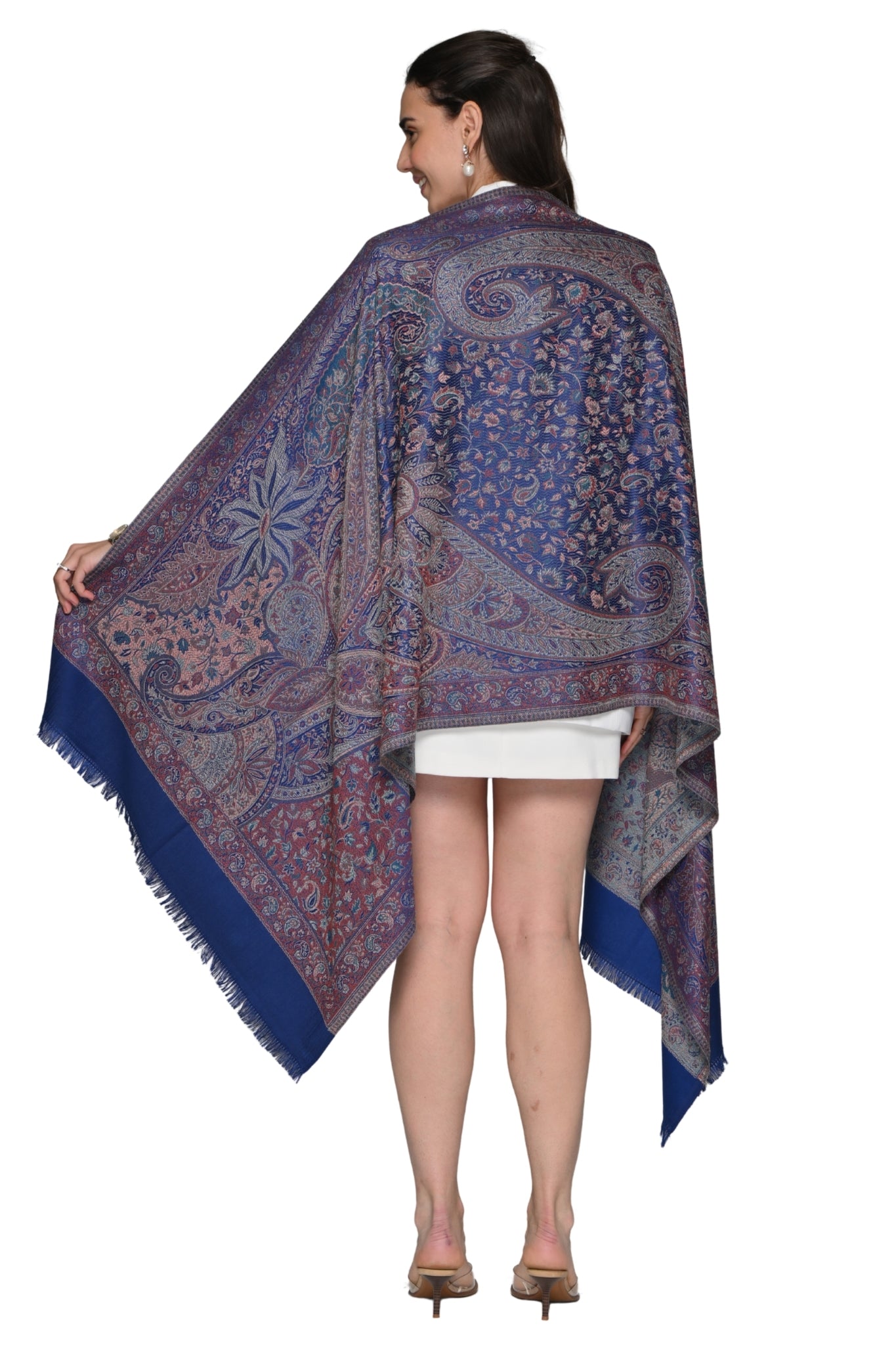 Taroob Faux Pashmina Antique Jamawar Stole