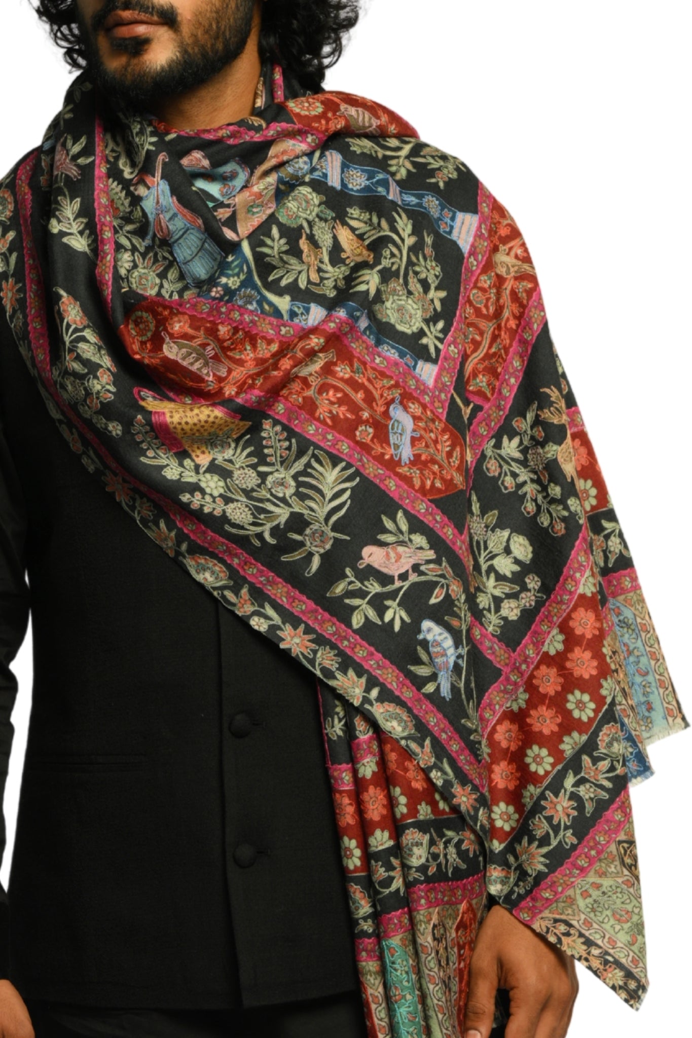 Taroob Palace Embroidered Kalamkari Stole