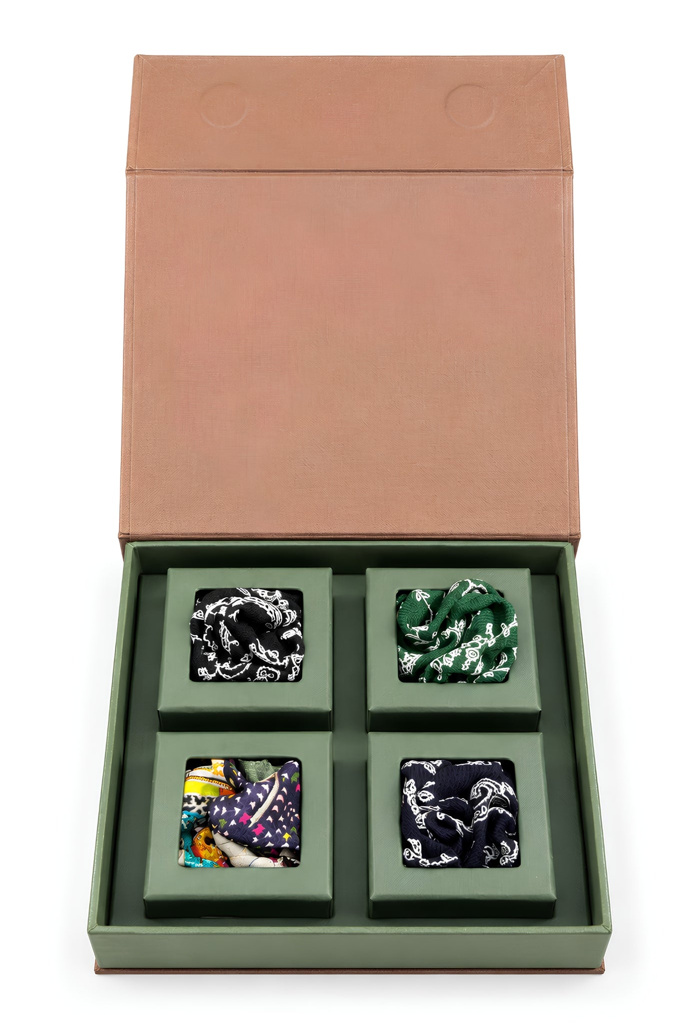 Embroidered Pocket Squares Box of 4 Taroob