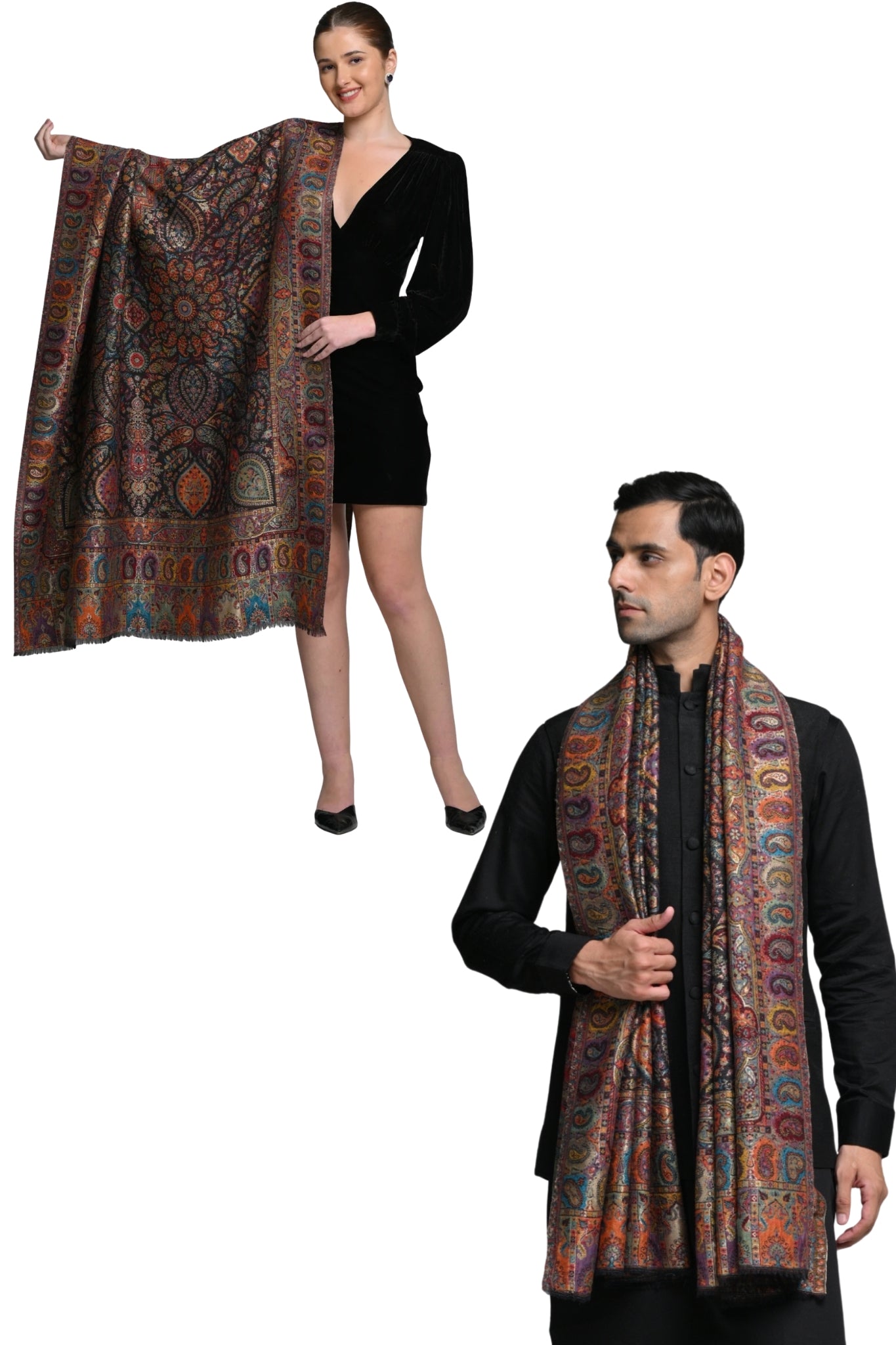 Taroob Gift Set of Kashmiri Resham Shawl for Him or Her