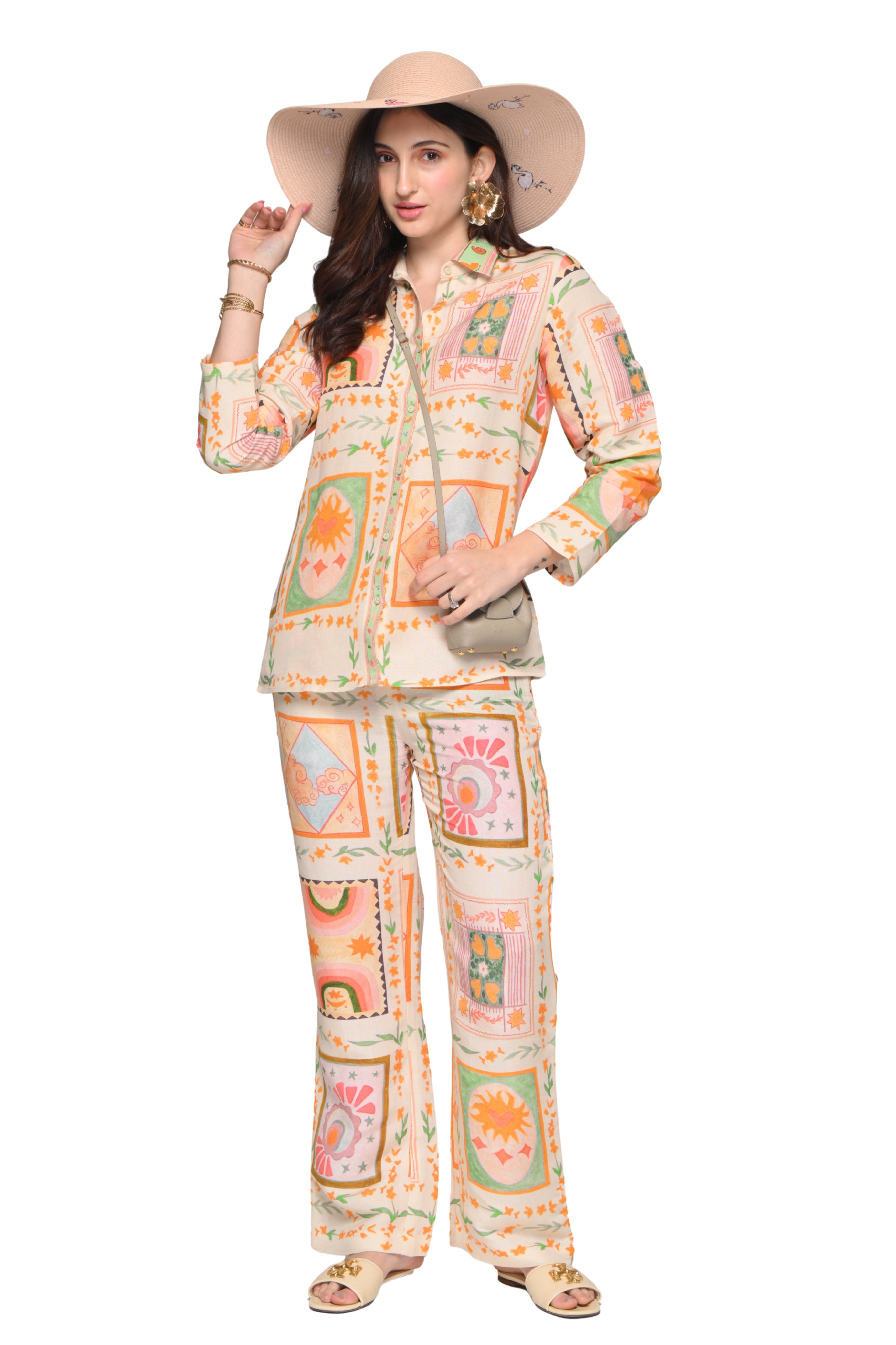 Taroob Skies & Sorbet Linen Co-ord Set