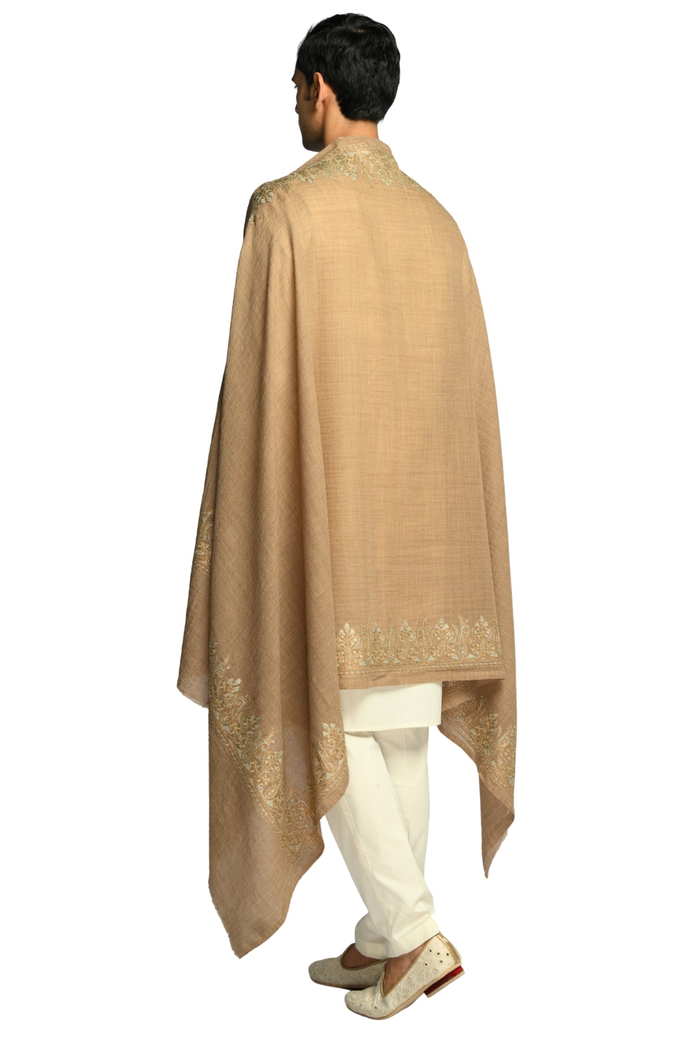 Taroob Signature Tilla Border Wool Shawl
