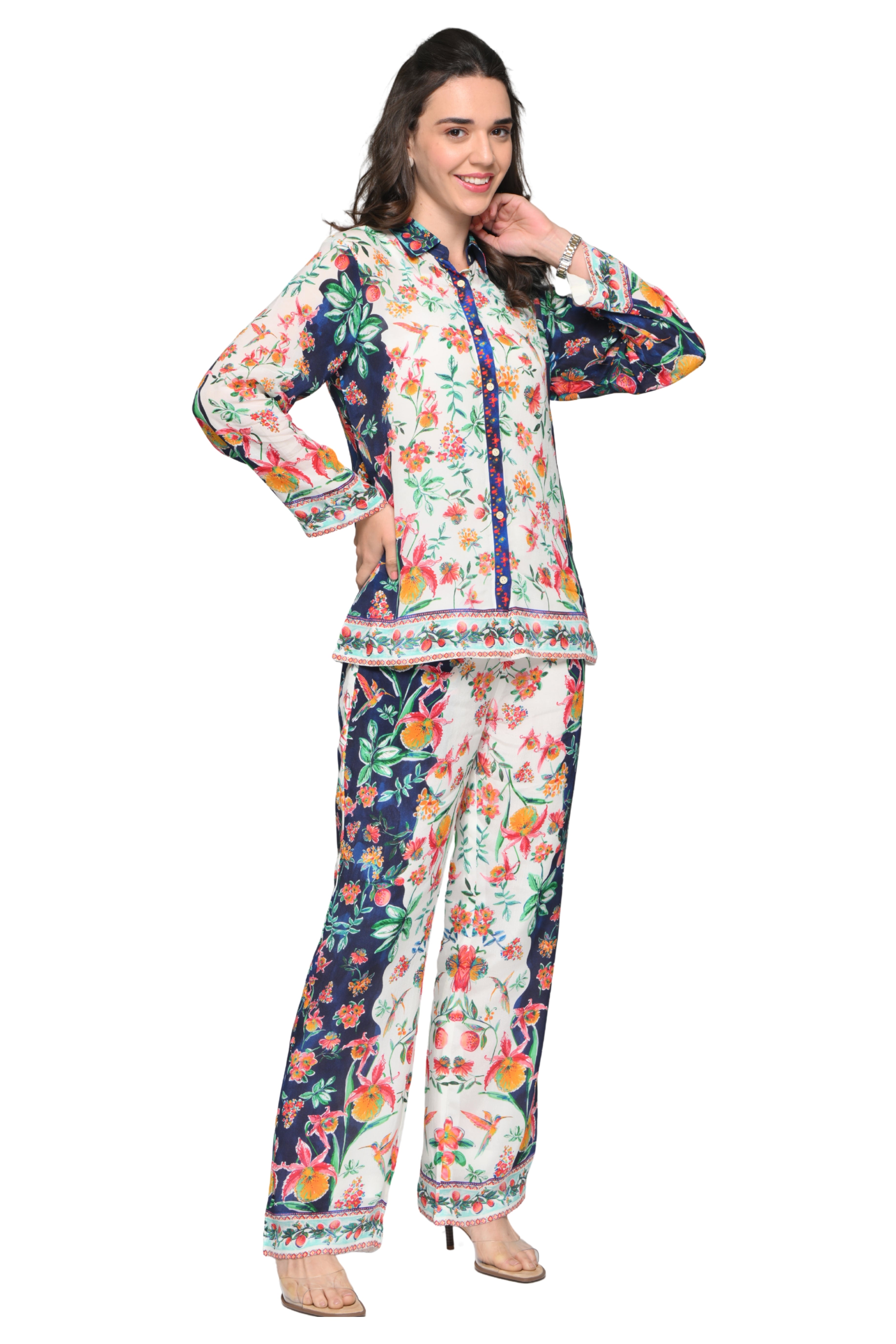 Taroob Garden Rhapsody Crepe Co-ord Set