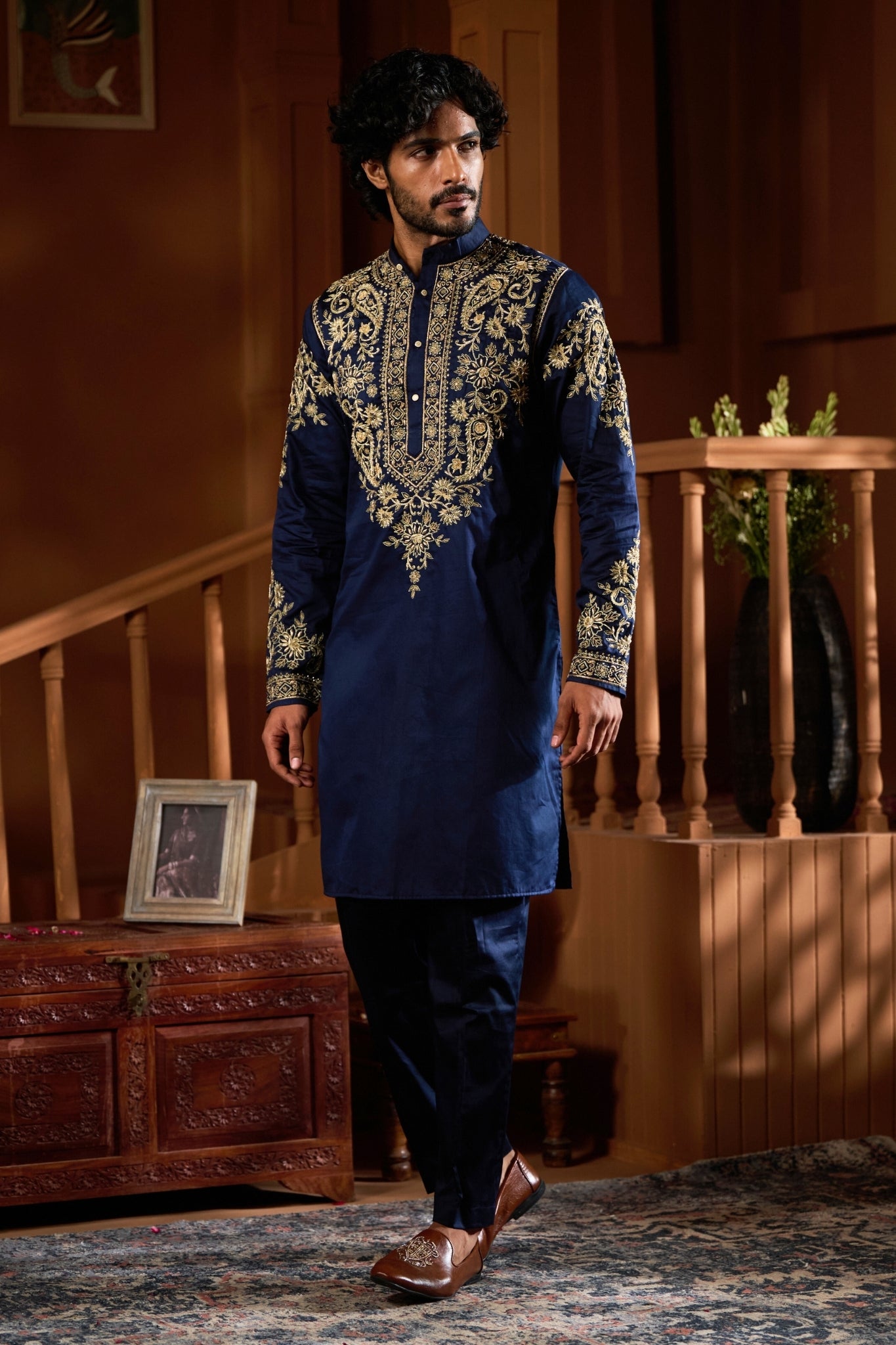 Taroob Hand Zardozni Falaknuma Kurta Set