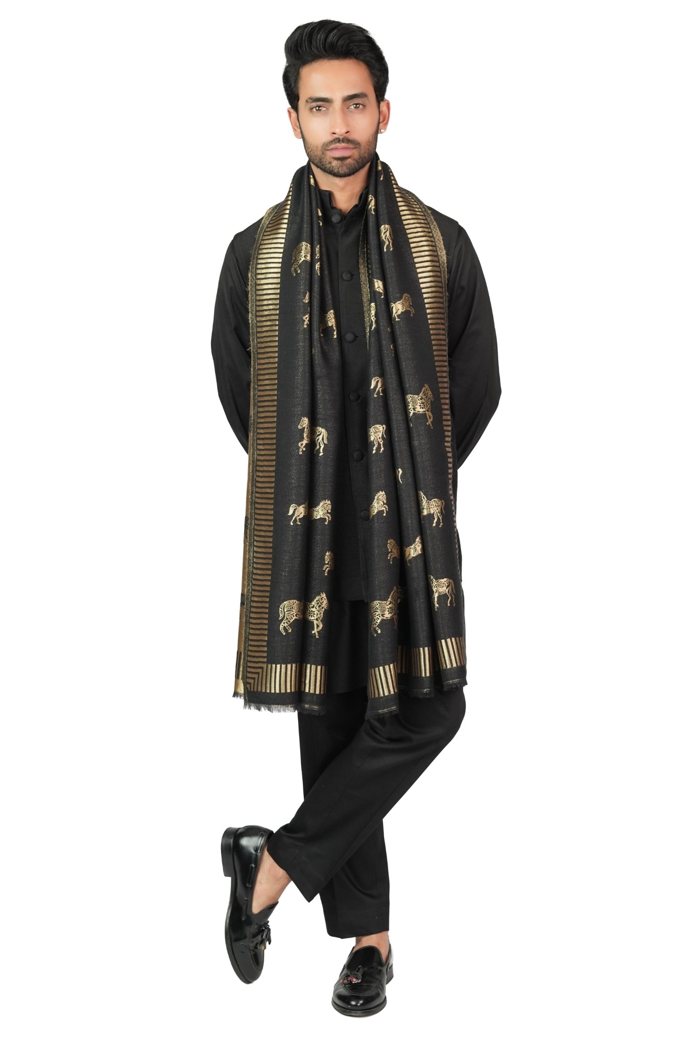 Resham Heritage Stole – Men's Zari Stoles | Taroob