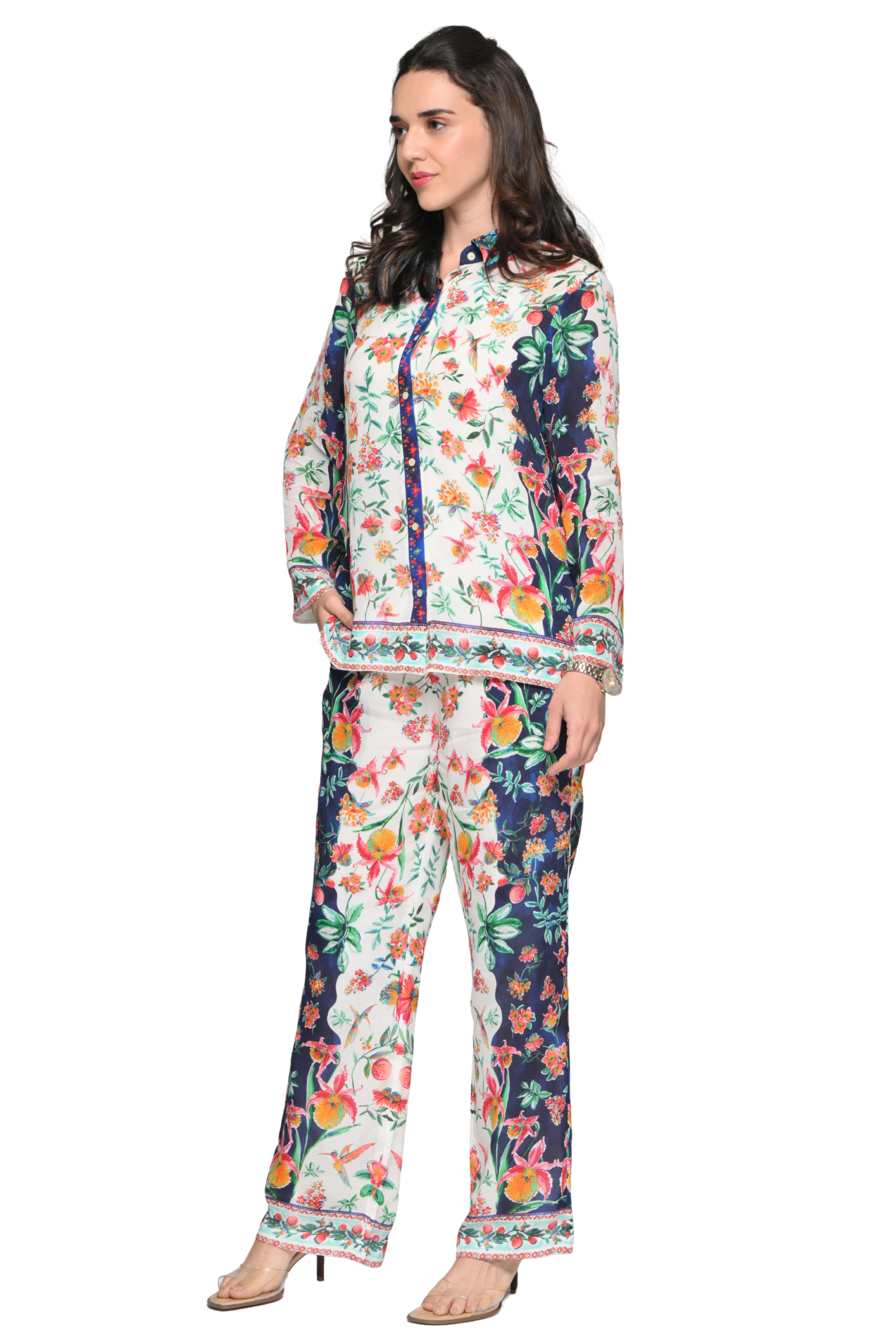 Taroob Garden Rhapsody Crepe Co-ord Set