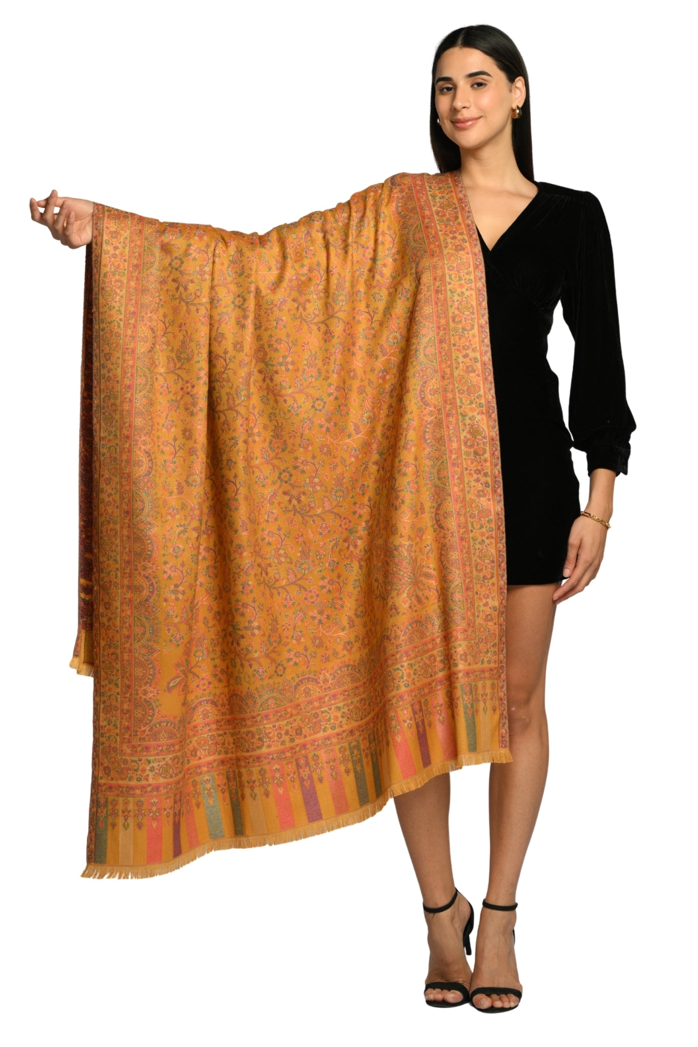 Taroob Faux Pashmina Antique Kaani Shawl