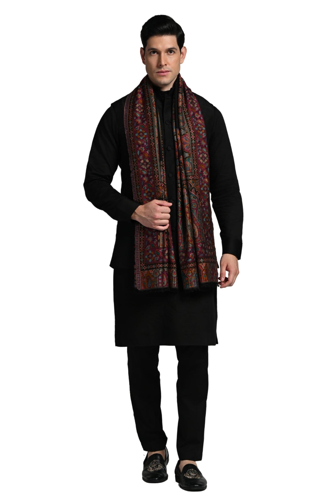 Taroob Gift Set of Unisex Rich Paisley Kaani Stole for Him or Her