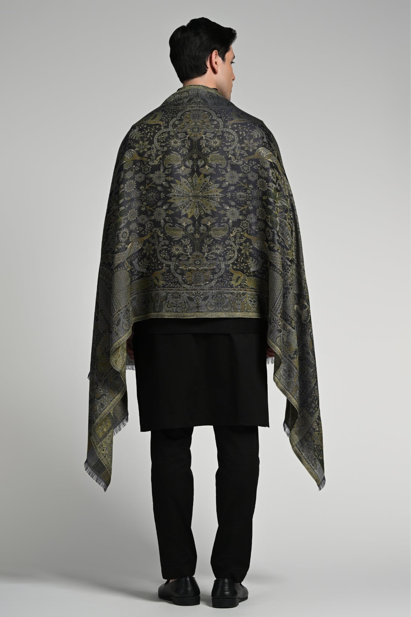 Taroob Raj-Darbar Silk Jamawar Stole