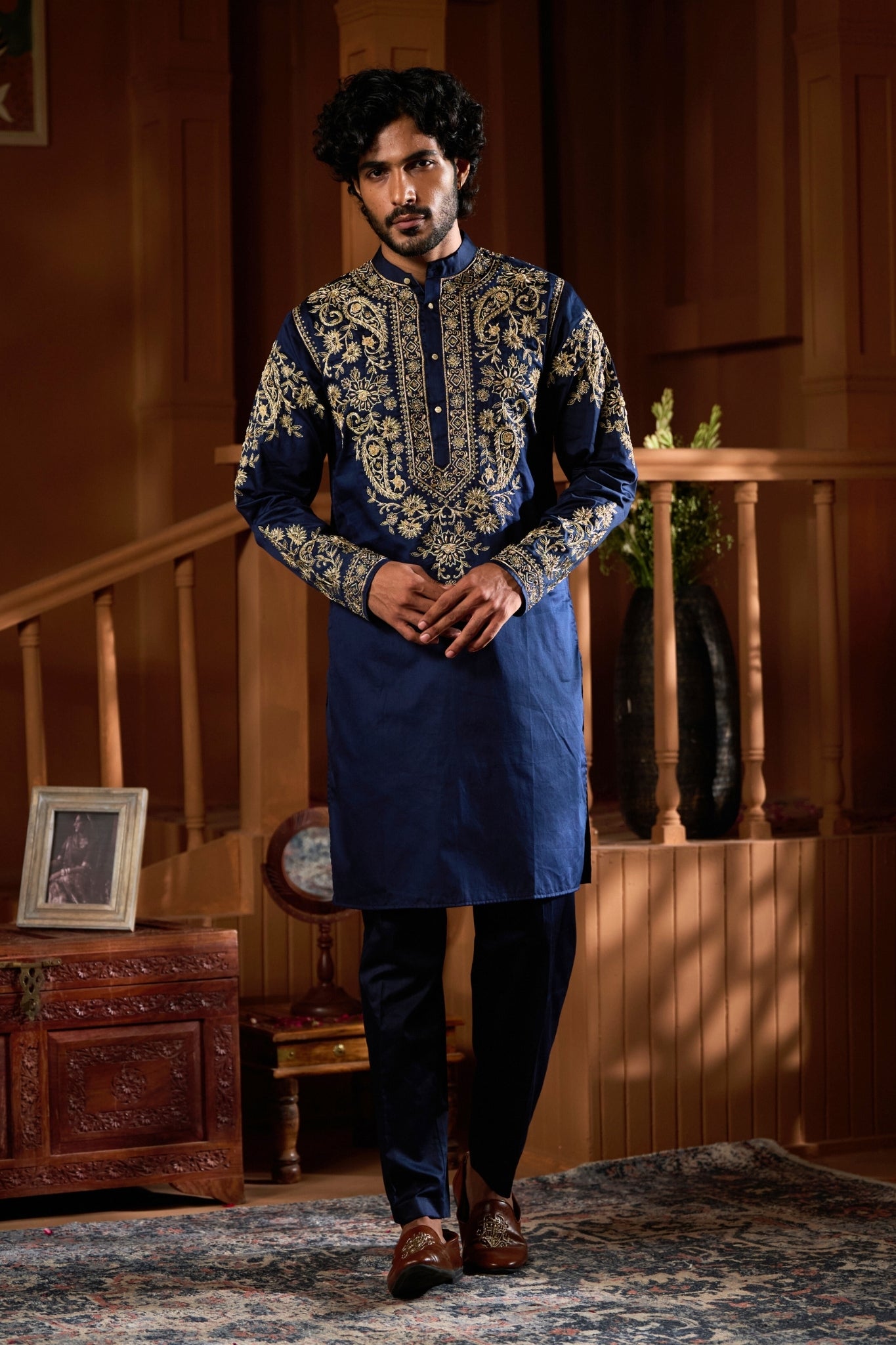 Taroob Hand Zardozni Falaknuma Kurta Set