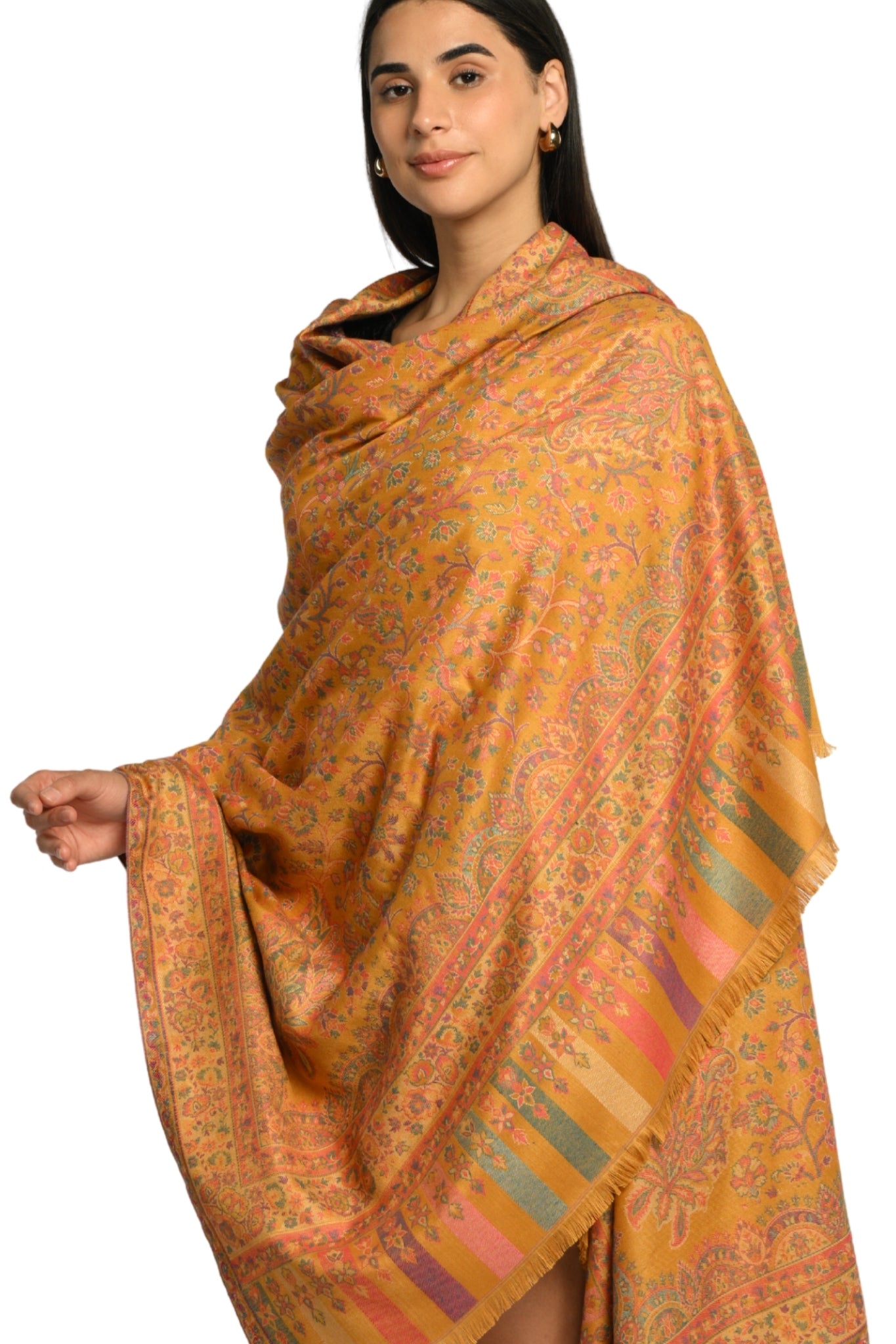 Taroob Faux Pashmina Antique Kaani Shawl
