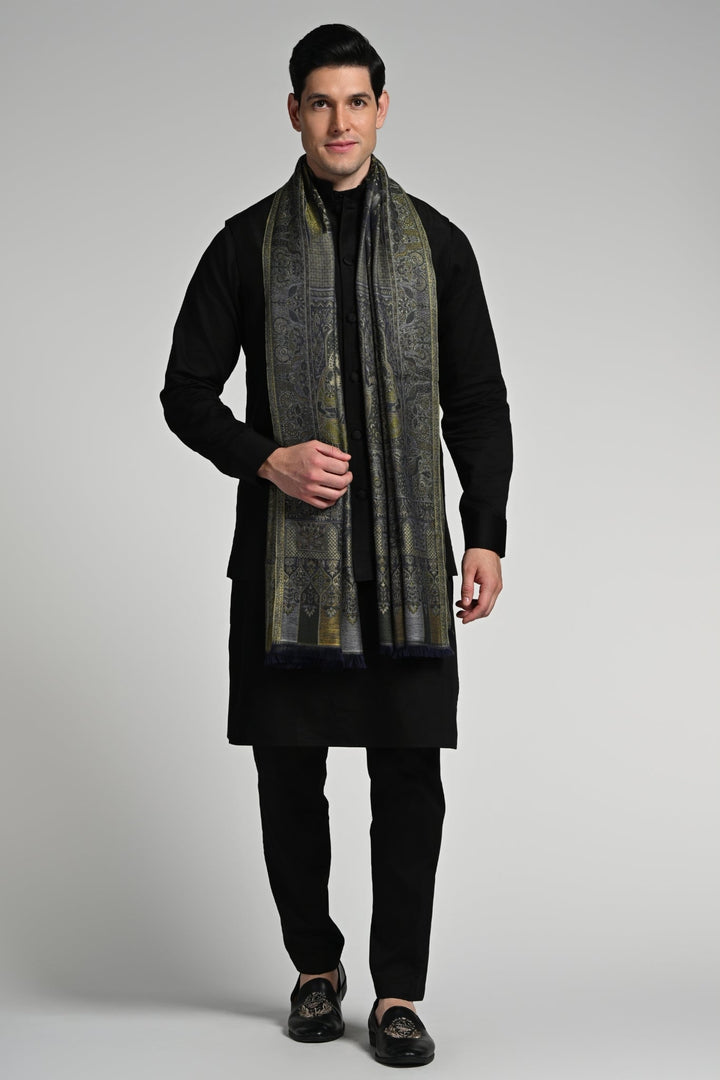 Taroob Raj-Darbar Silk Jamawar Stole