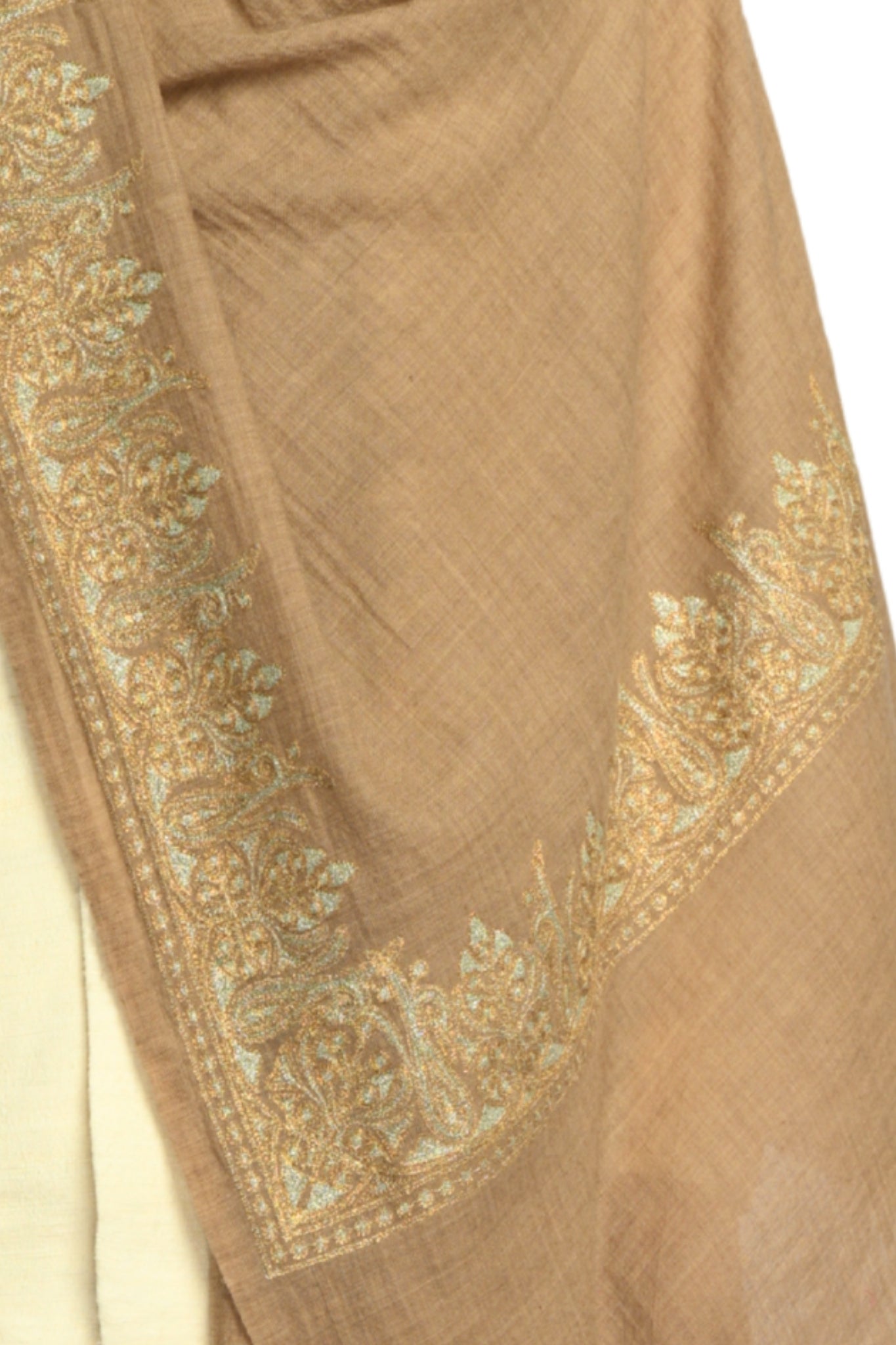 Taroob Signature Tilla Border Wool Shawl