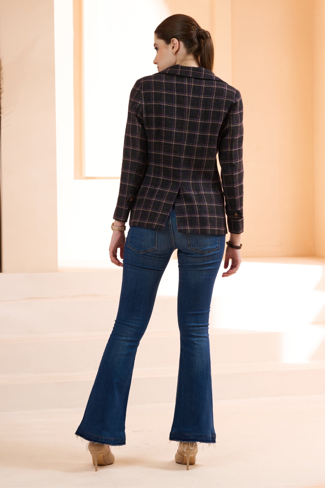 Taroob Scottish Plaid Wool Blazer