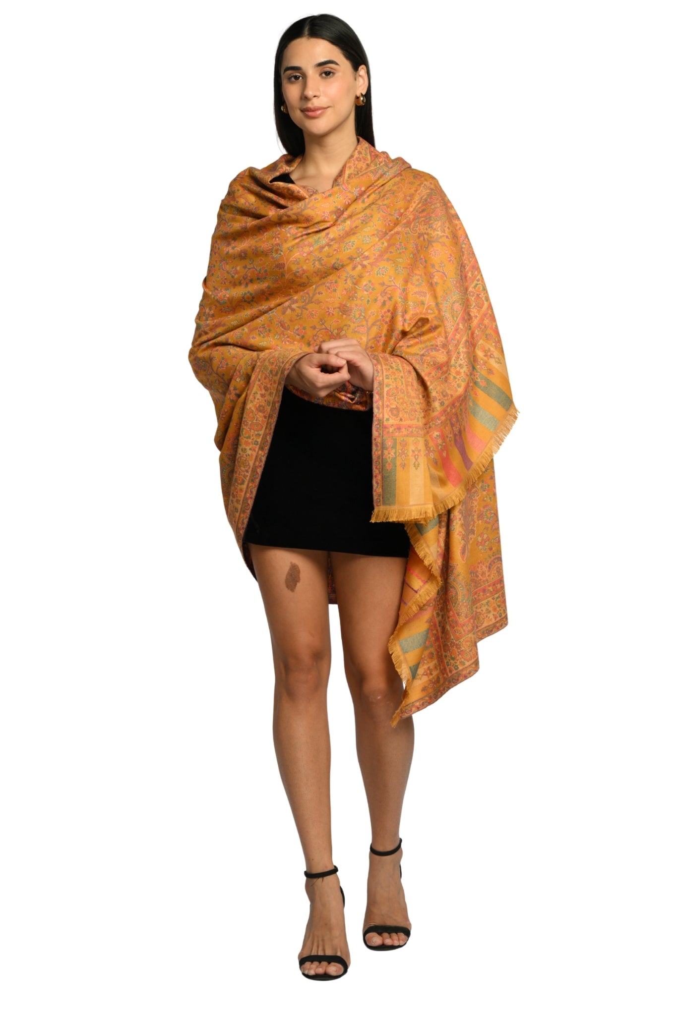 Taroob Faux Pashmina Antique Kaani Shawl