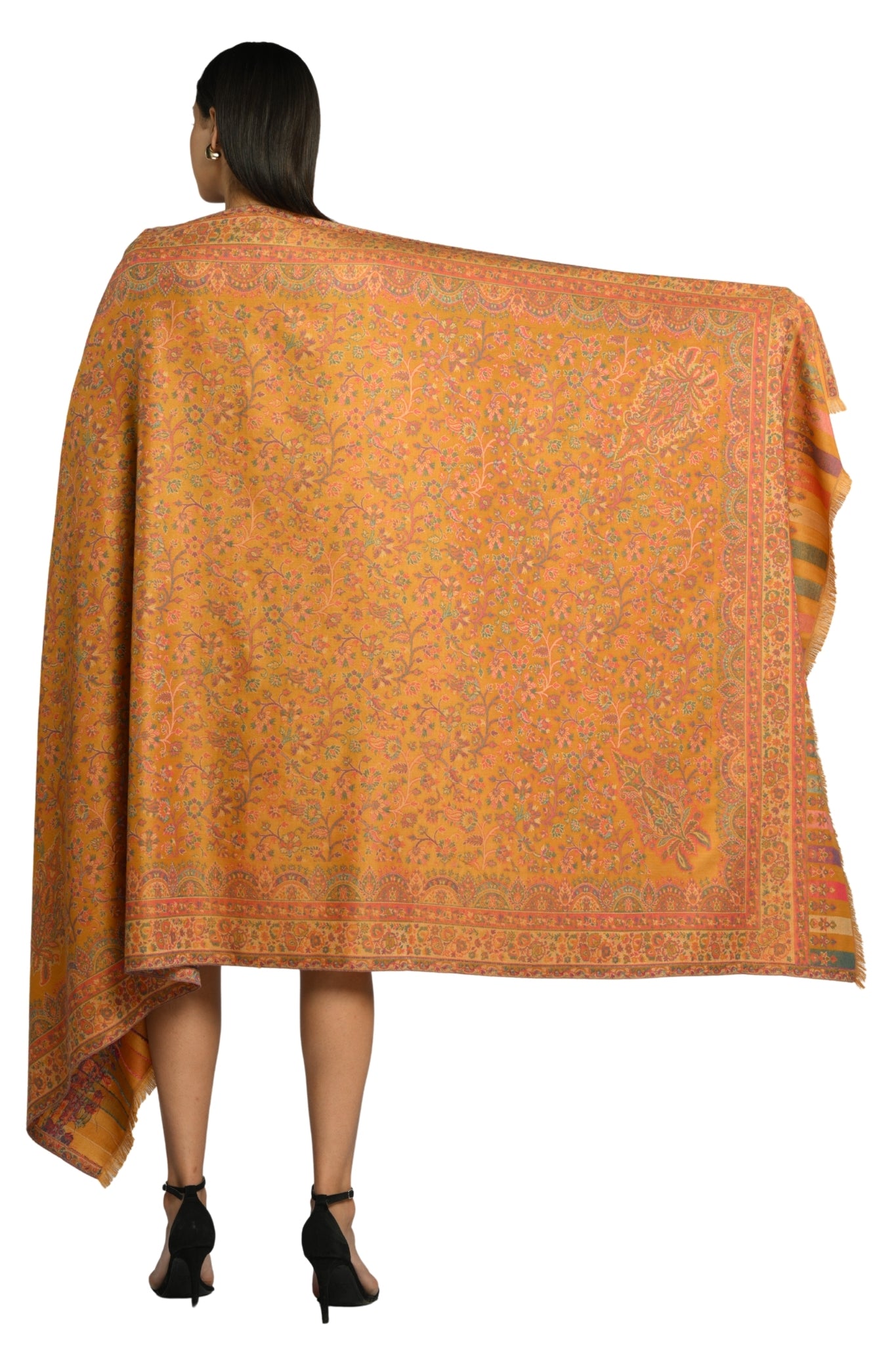 Taroob Faux Pashmina Antique Kaani Shawl