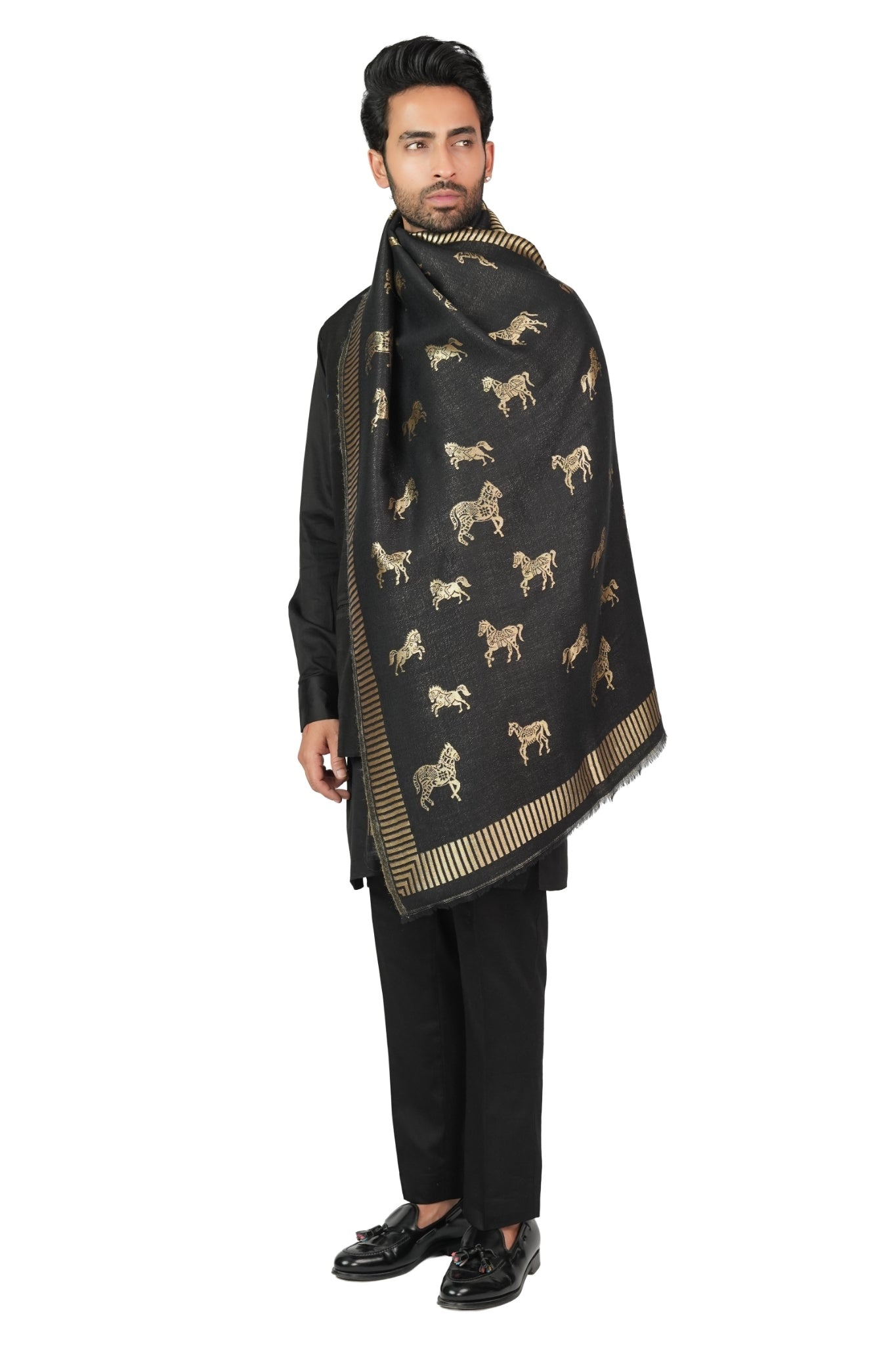 Resham Heritage Stole – Men's Zari Stoles – View 11 | Taroob