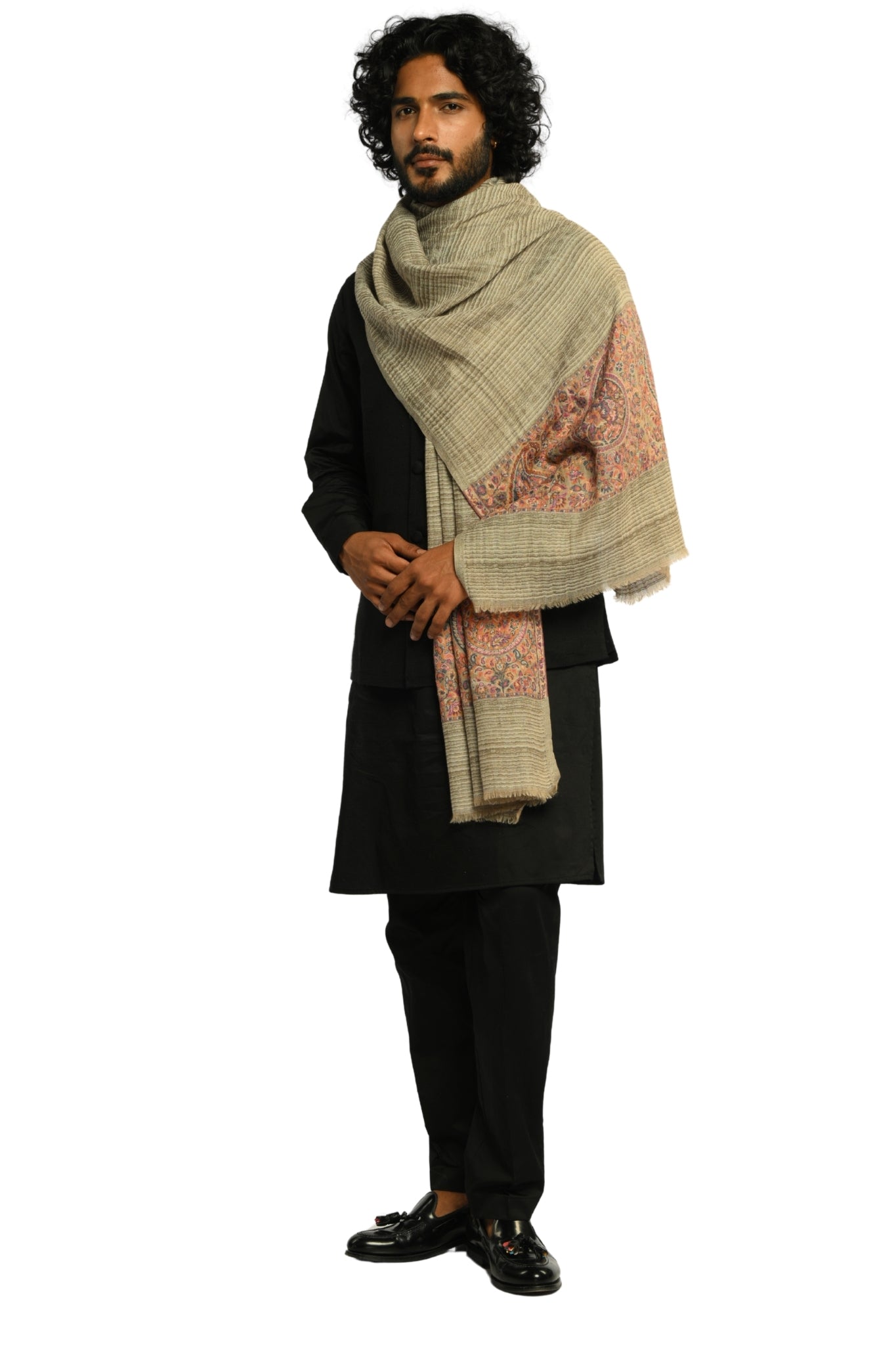 Taroob Royal Kaani Stripe Wool Stole
