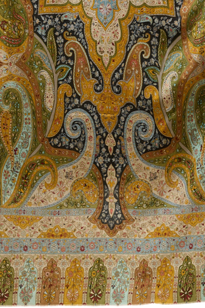 Taroob Super Fine Kashmiri Wool Kalamkar Stole