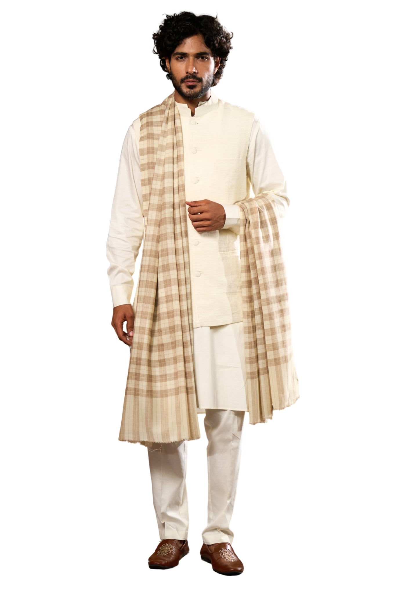 Taroob Fine Merino Wool Checkered Dusala