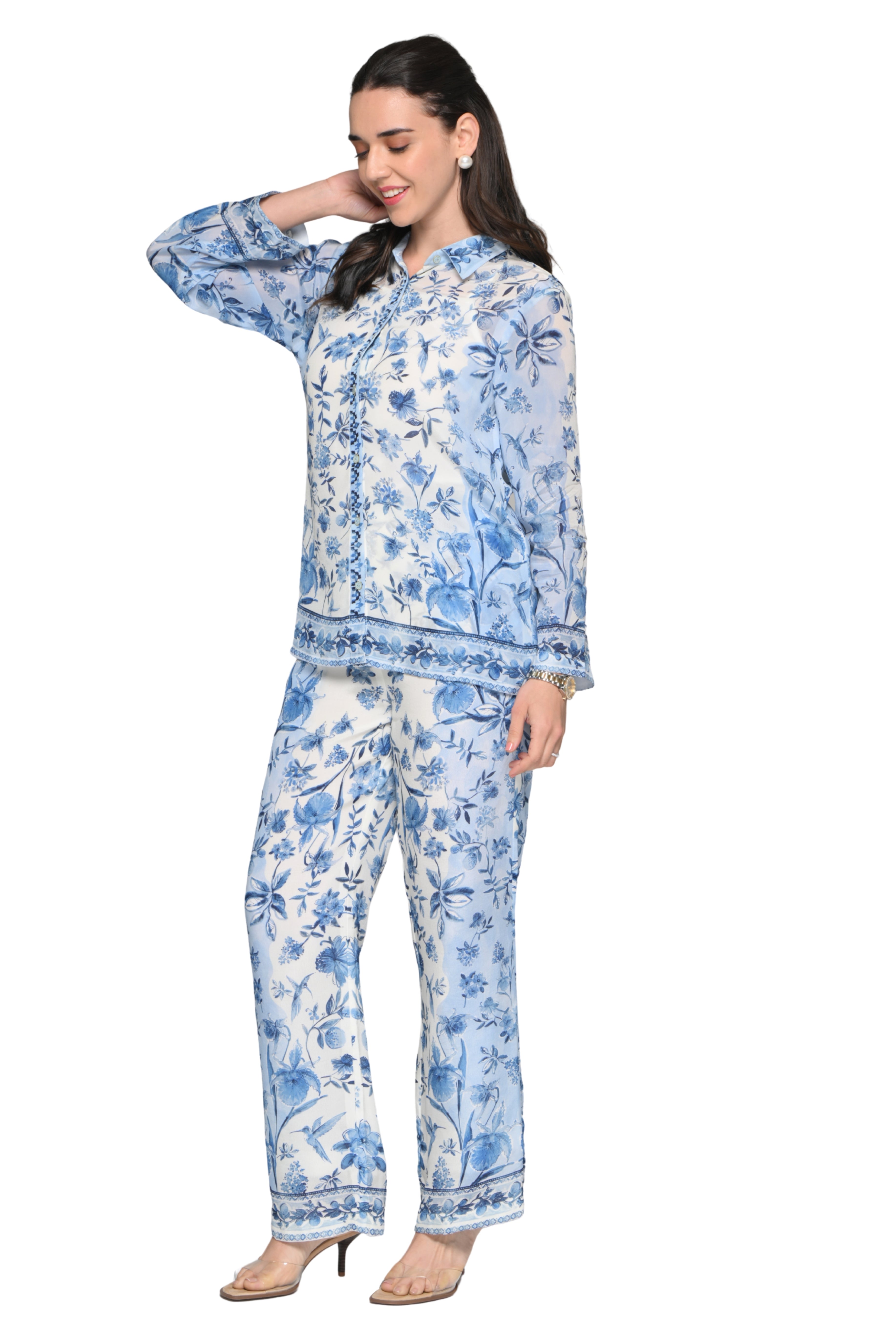 Taroob Garden Rhapsody Crepe Co-ord Set