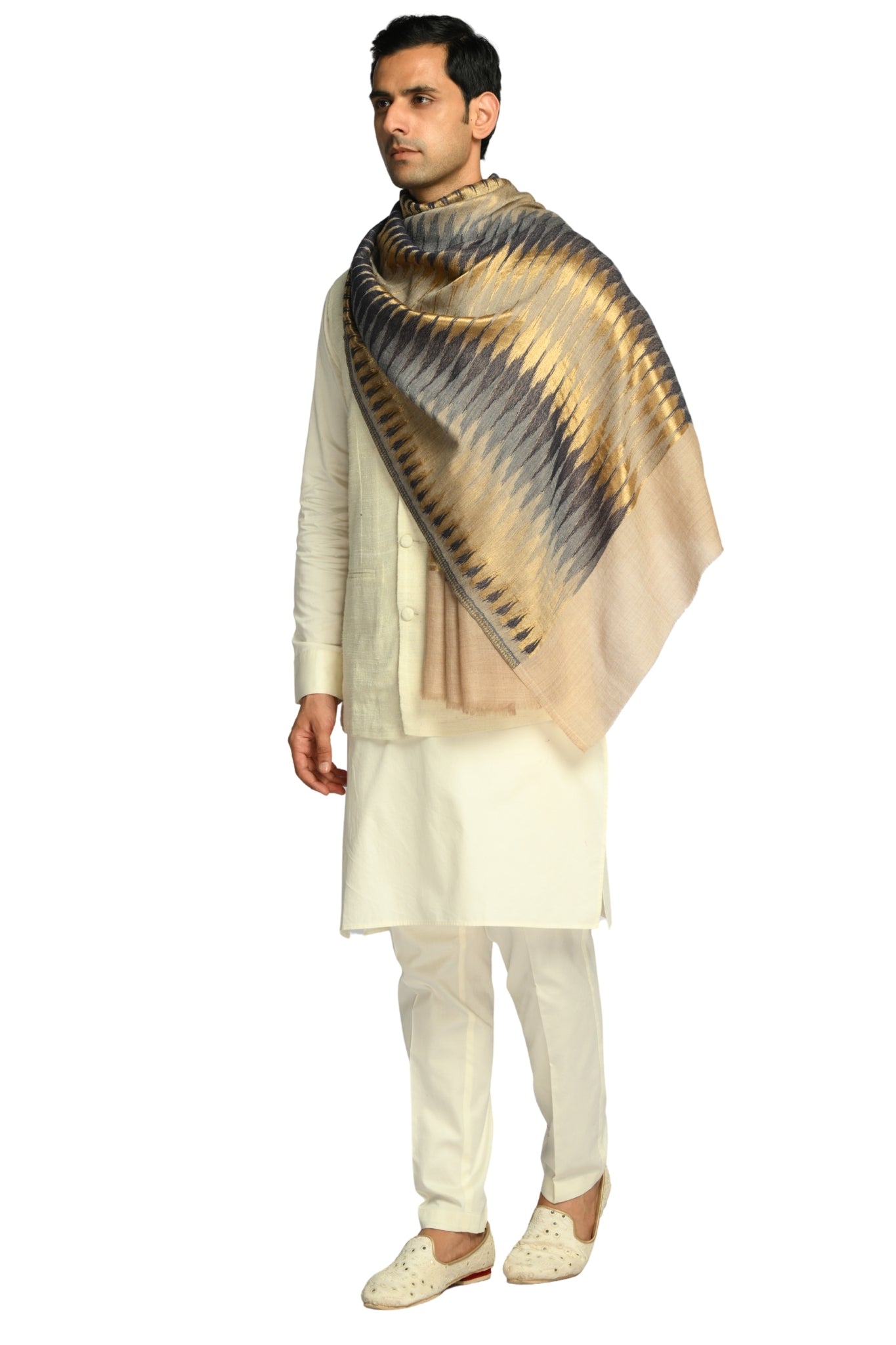 Taroob Resham Ikat Stole