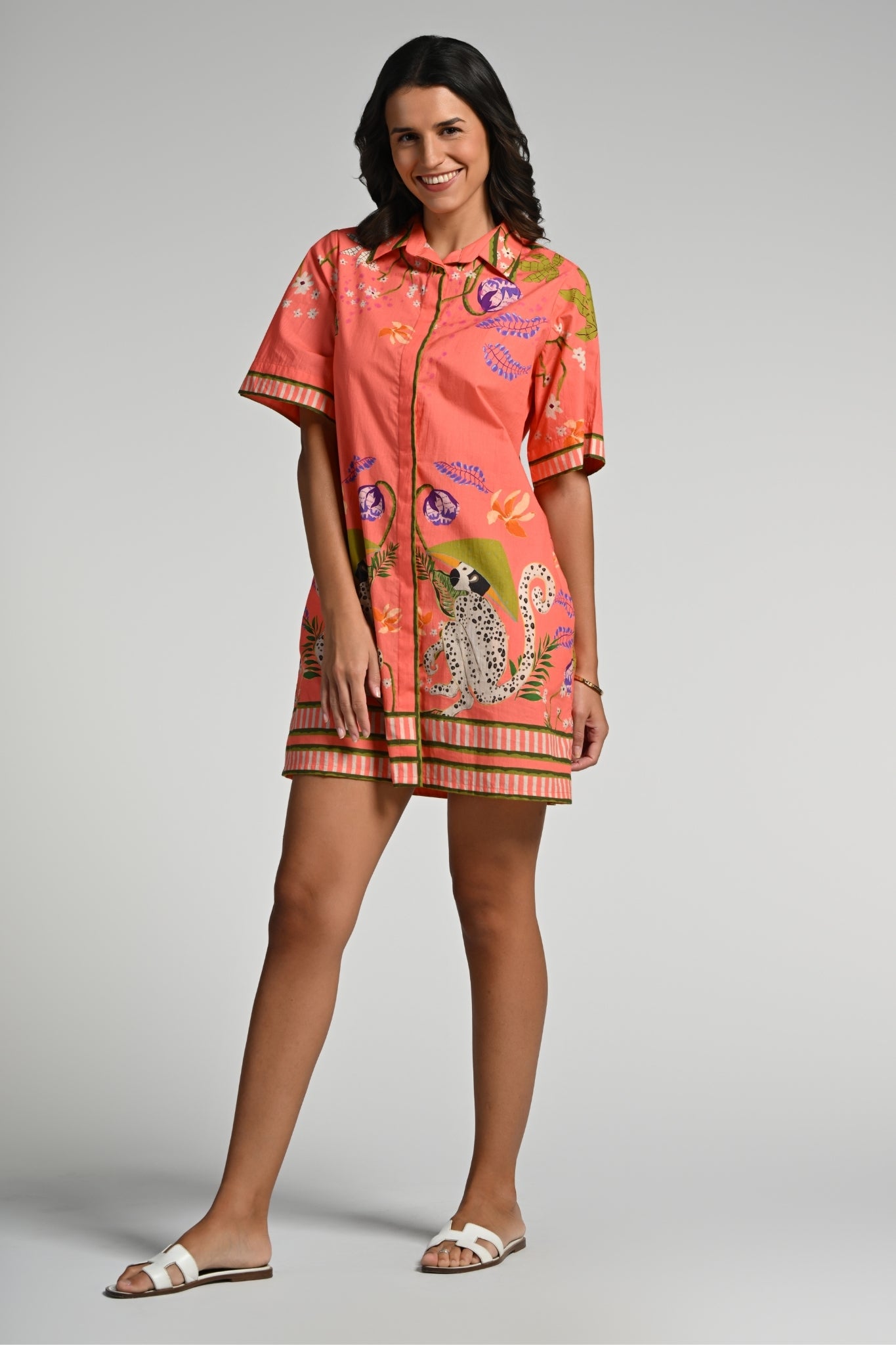 Taroob Monkey Pop Cotton Dress