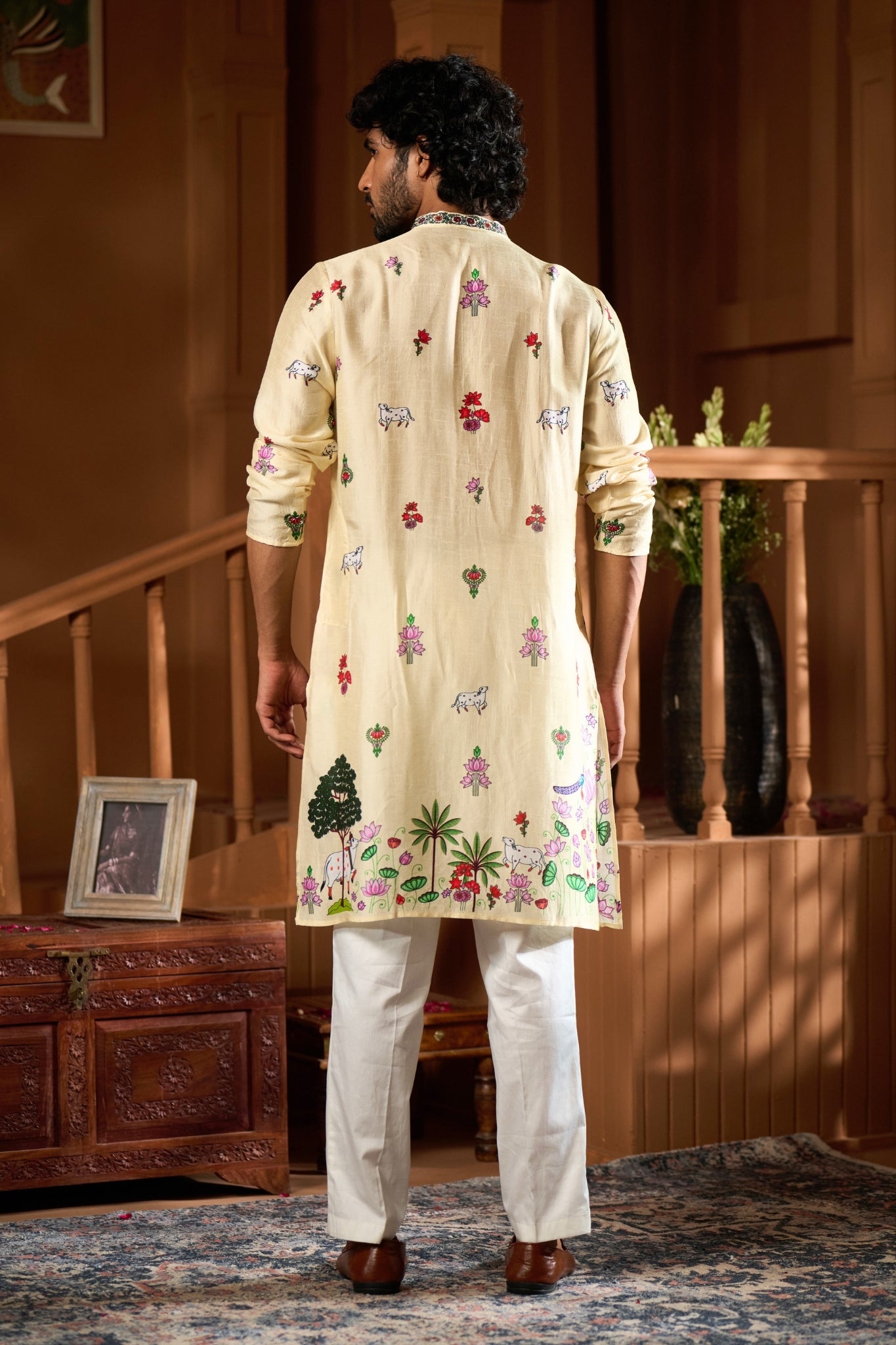 Taroob Shreenath Leela Embroidered Kurta Pajama Set