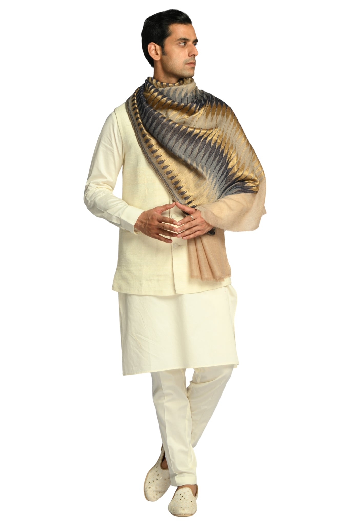 Taroob Resham Ikat Stole