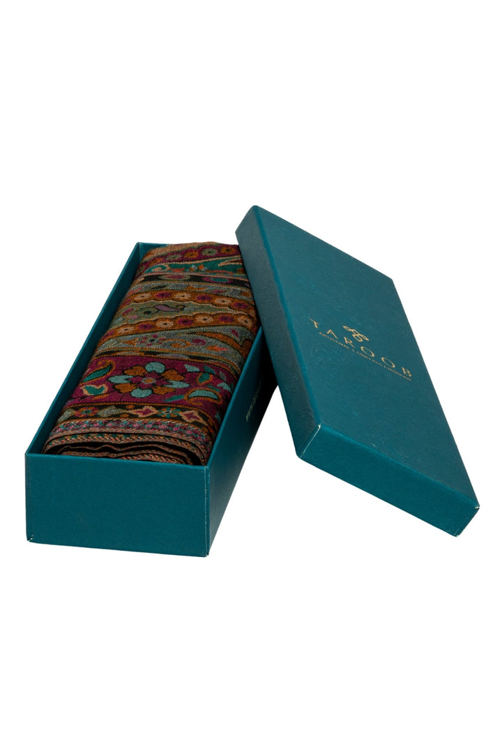 Taroob Gift Set of Unisex Rich Paisley Kaani Stole for Him or Her
