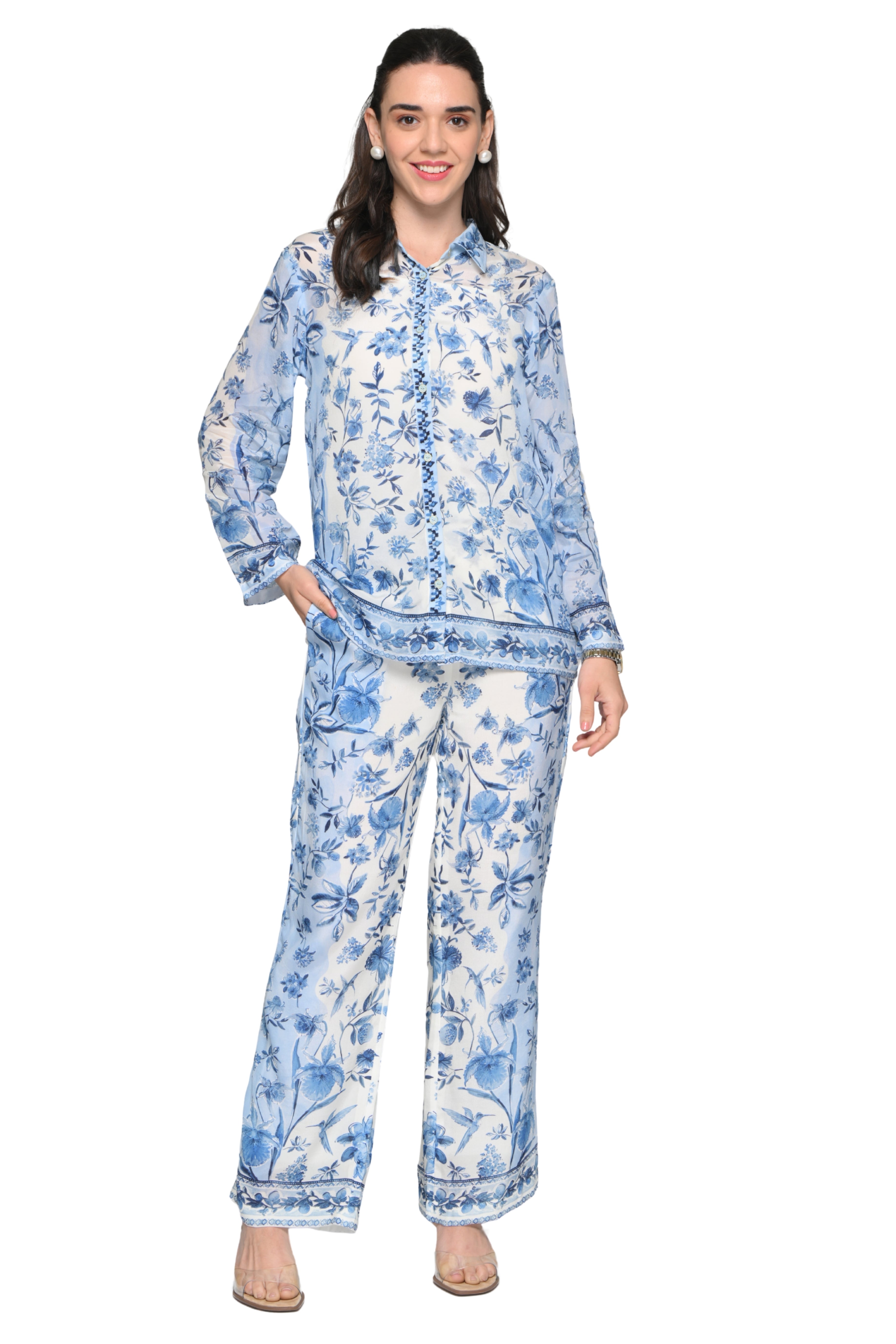 Taroob Garden Rhapsody Crepe Co-ord Set