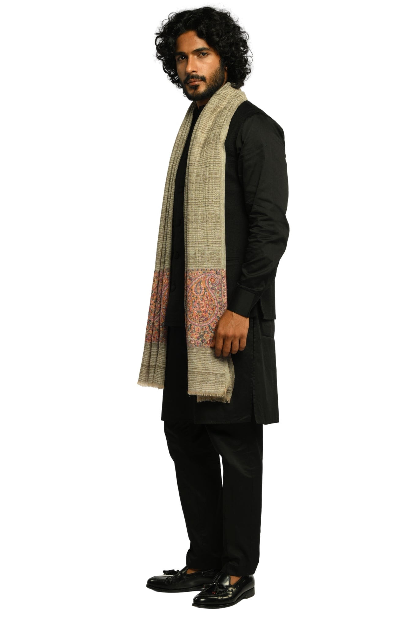 Taroob Royal Kaani Stripe Wool Stole