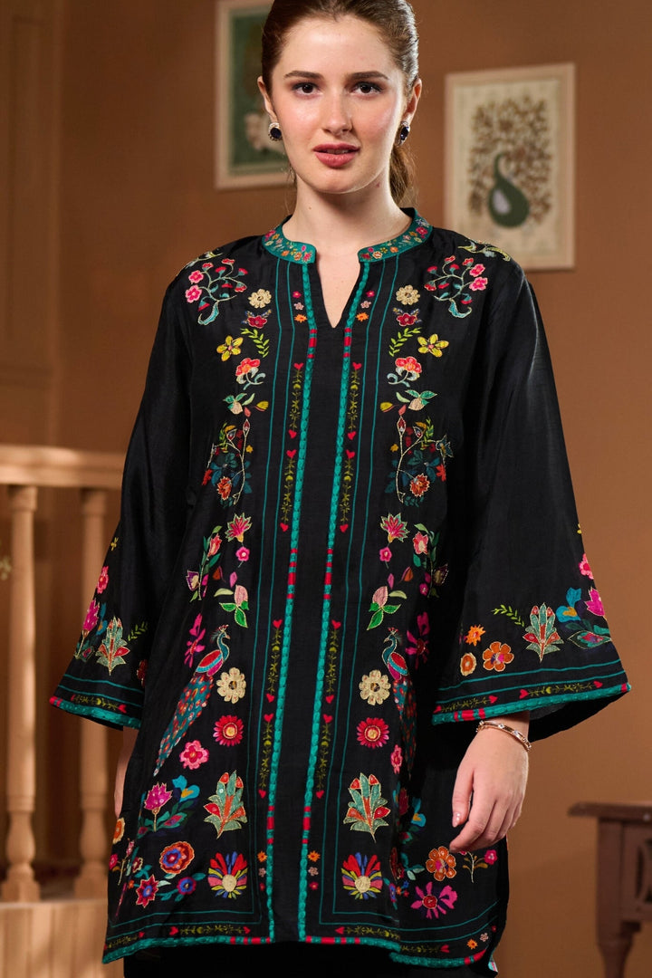 Taroob Dancing Feathers Embroidered Co-ord Set