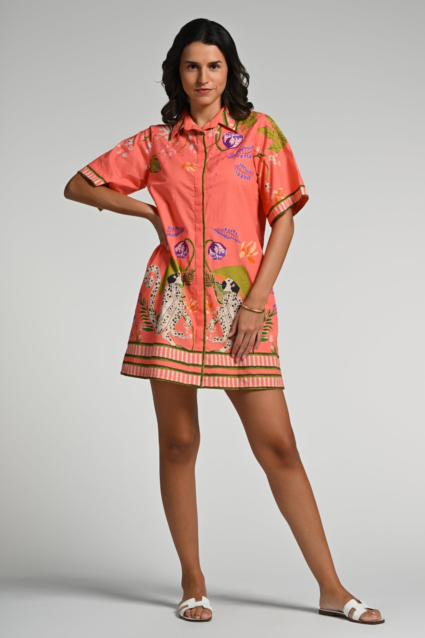 Taroob Monkey Pop Cotton Dress