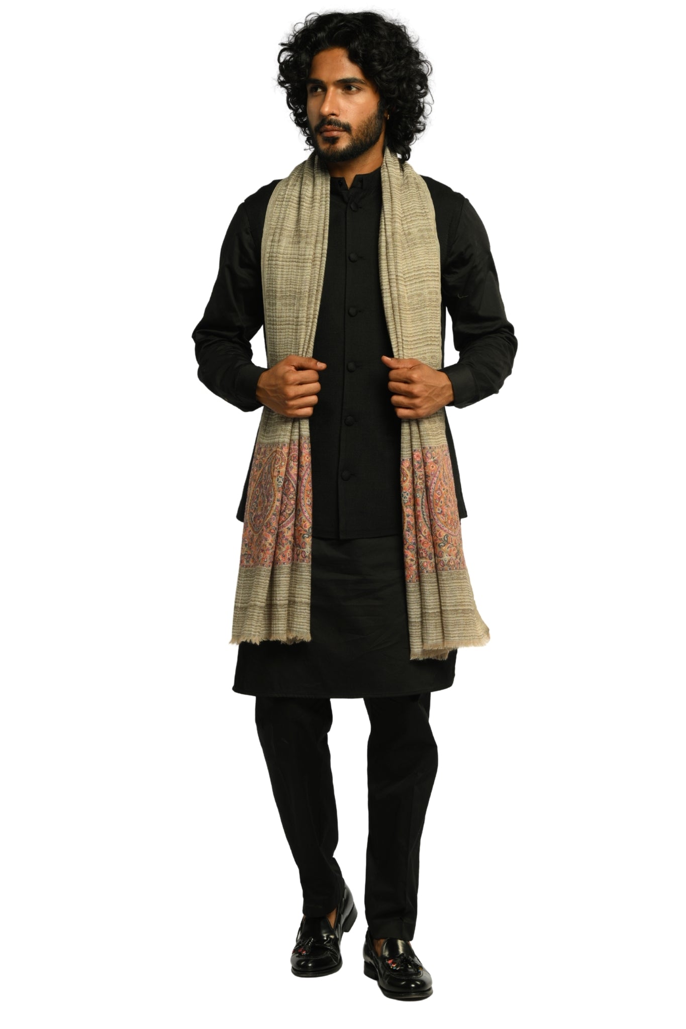 Taroob Royal Kaani Stripe Wool Stole