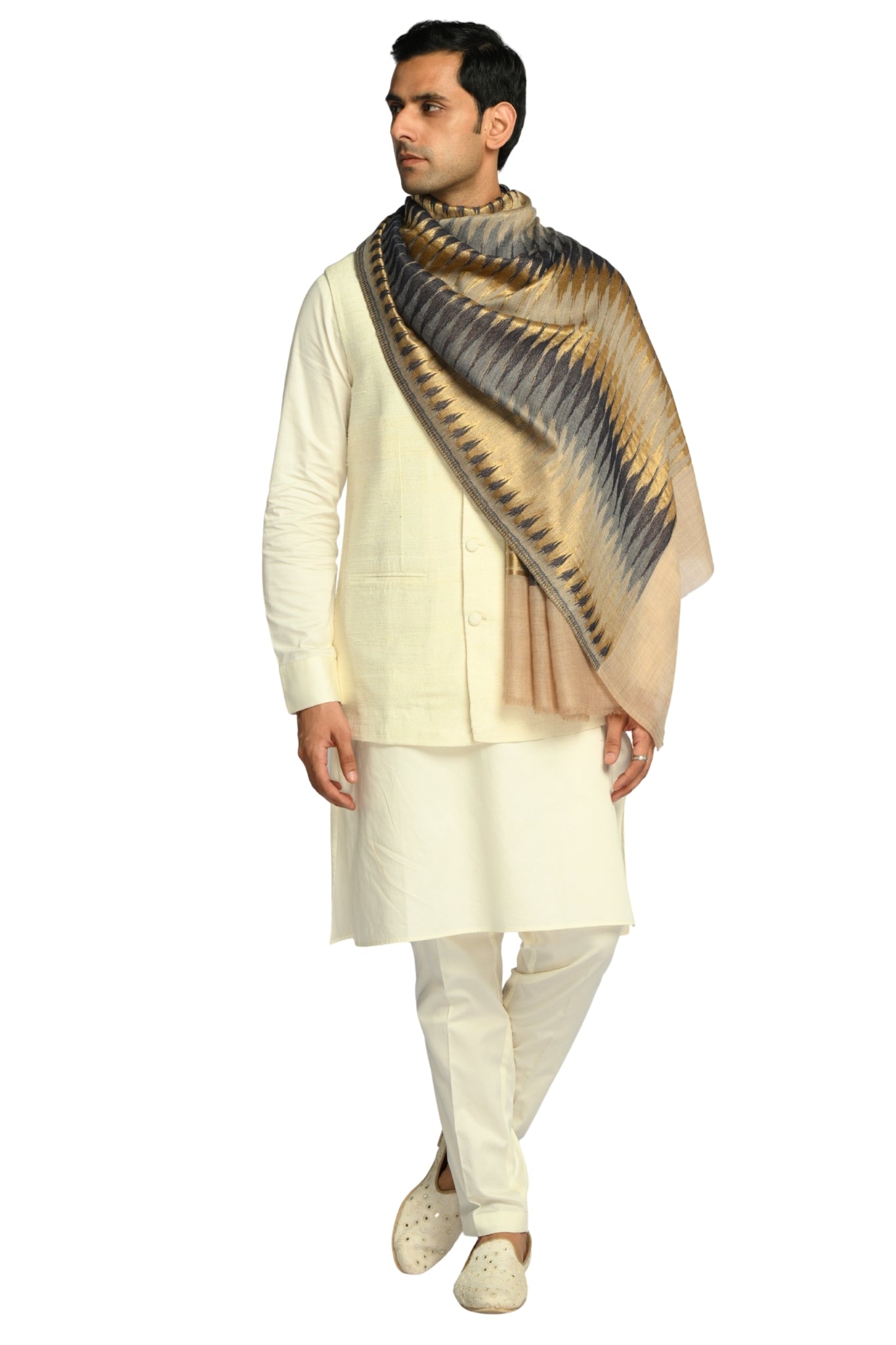 Taroob Resham Ikat Stole