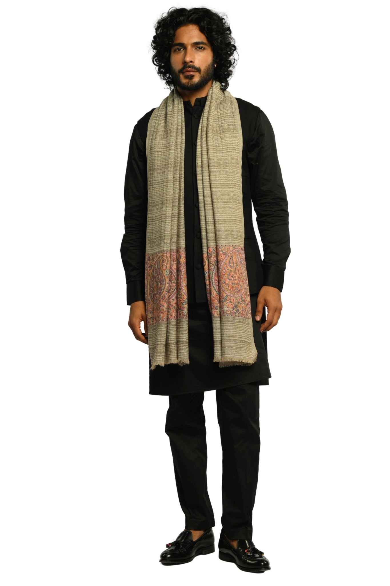 Taroob Royal Kaani Stripe Wool Stole