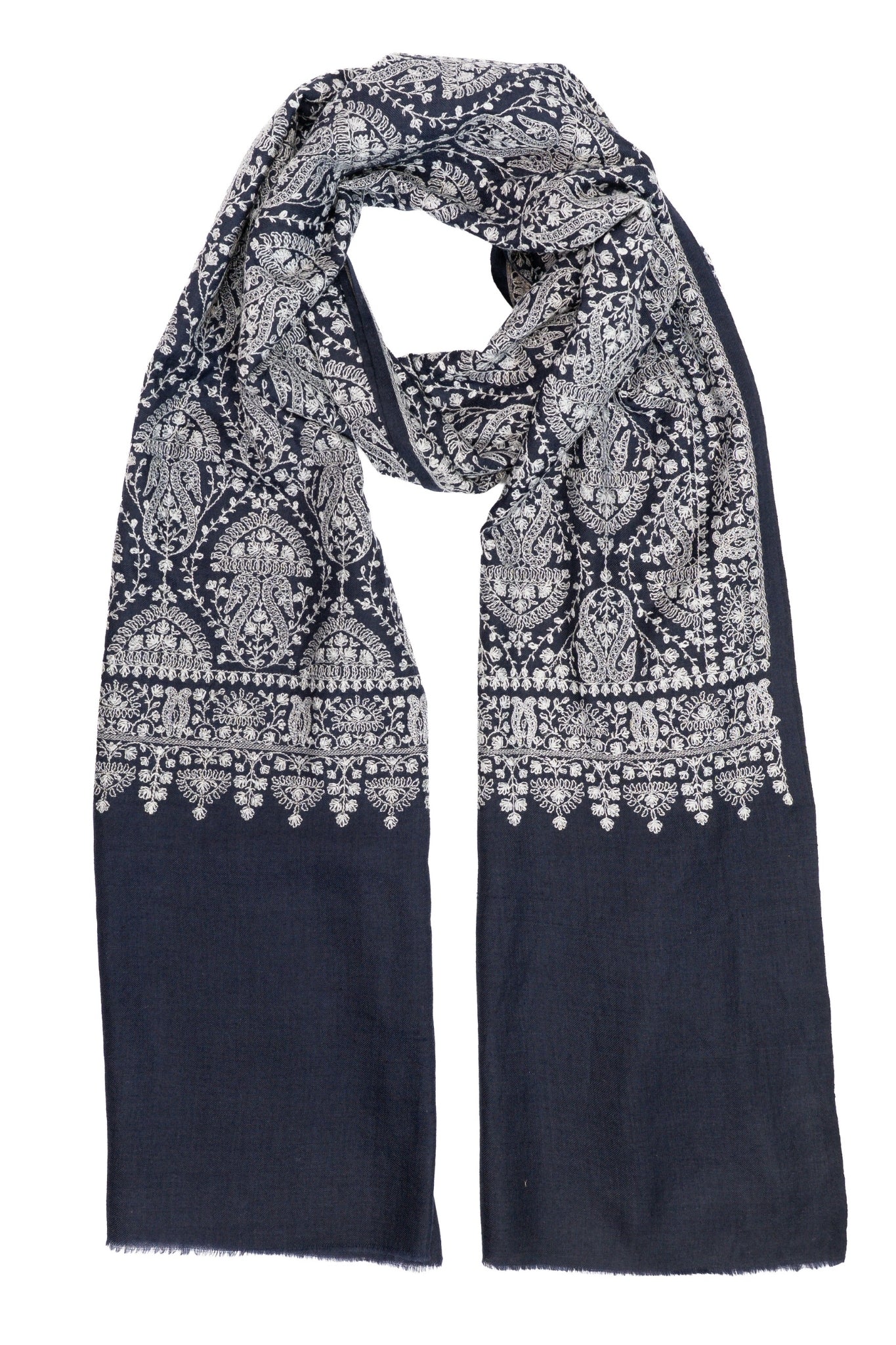 Taroob Gift Set of Regal Unisex Kashmiri Embroidered Stole for Him or Her