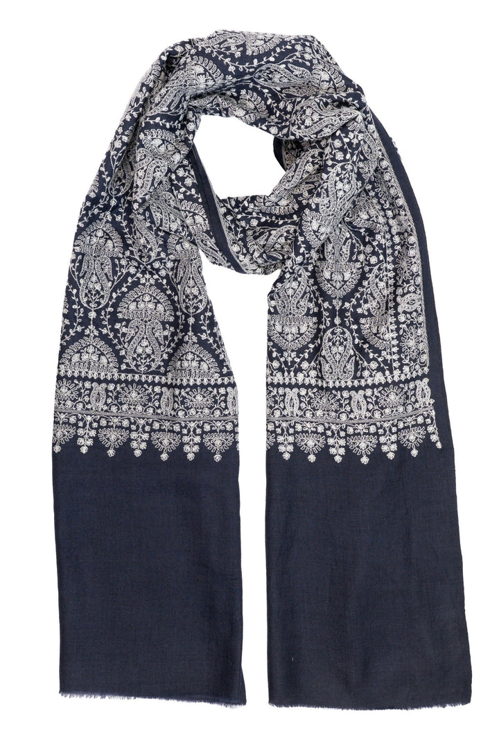 Taroob Gift Set of Regal Unisex Kashmiri Embroidered Stole for Him or Her