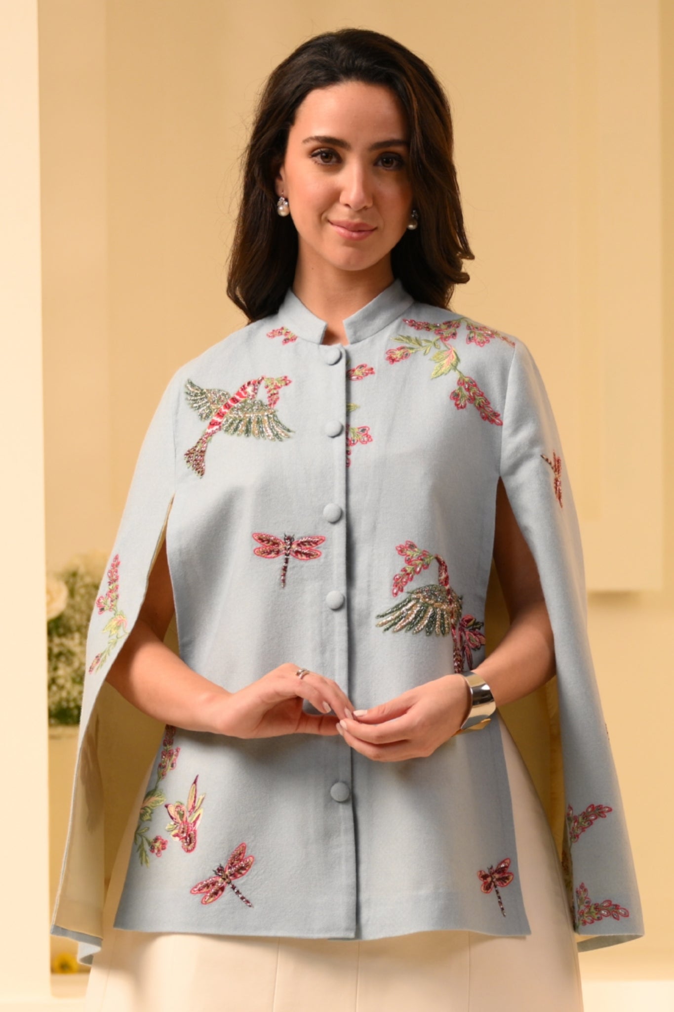 Taroob Eden Embellished Cape