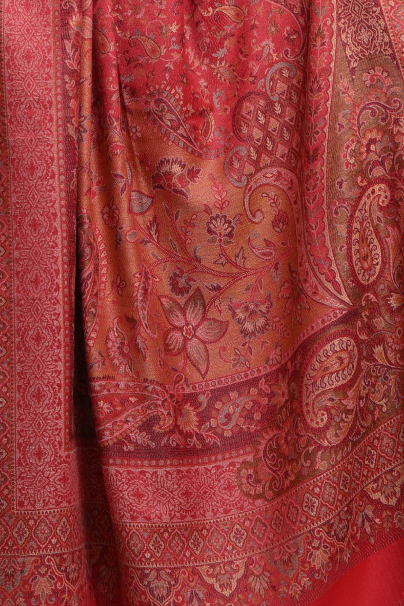 Taroob Faux Pashmina Antique Jamawar Shawl