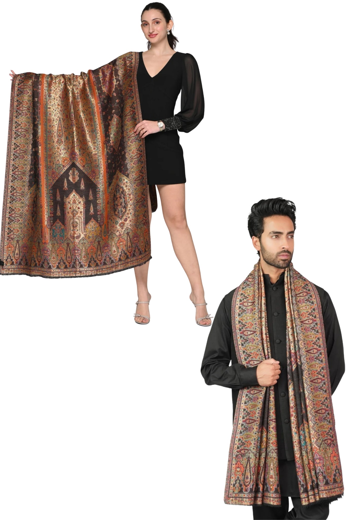 Taroob Gift Set of Kashmiri Resham Shawl for Him or Her